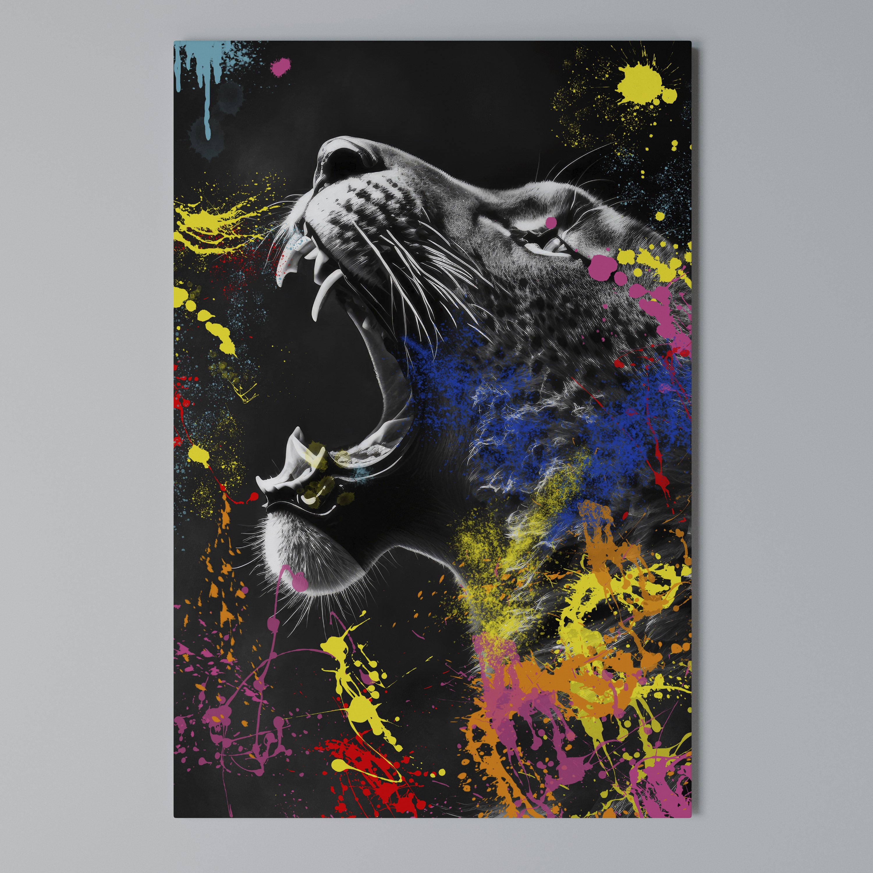 LEOPARD ARTISTRY Cuadro en lienzo vertical