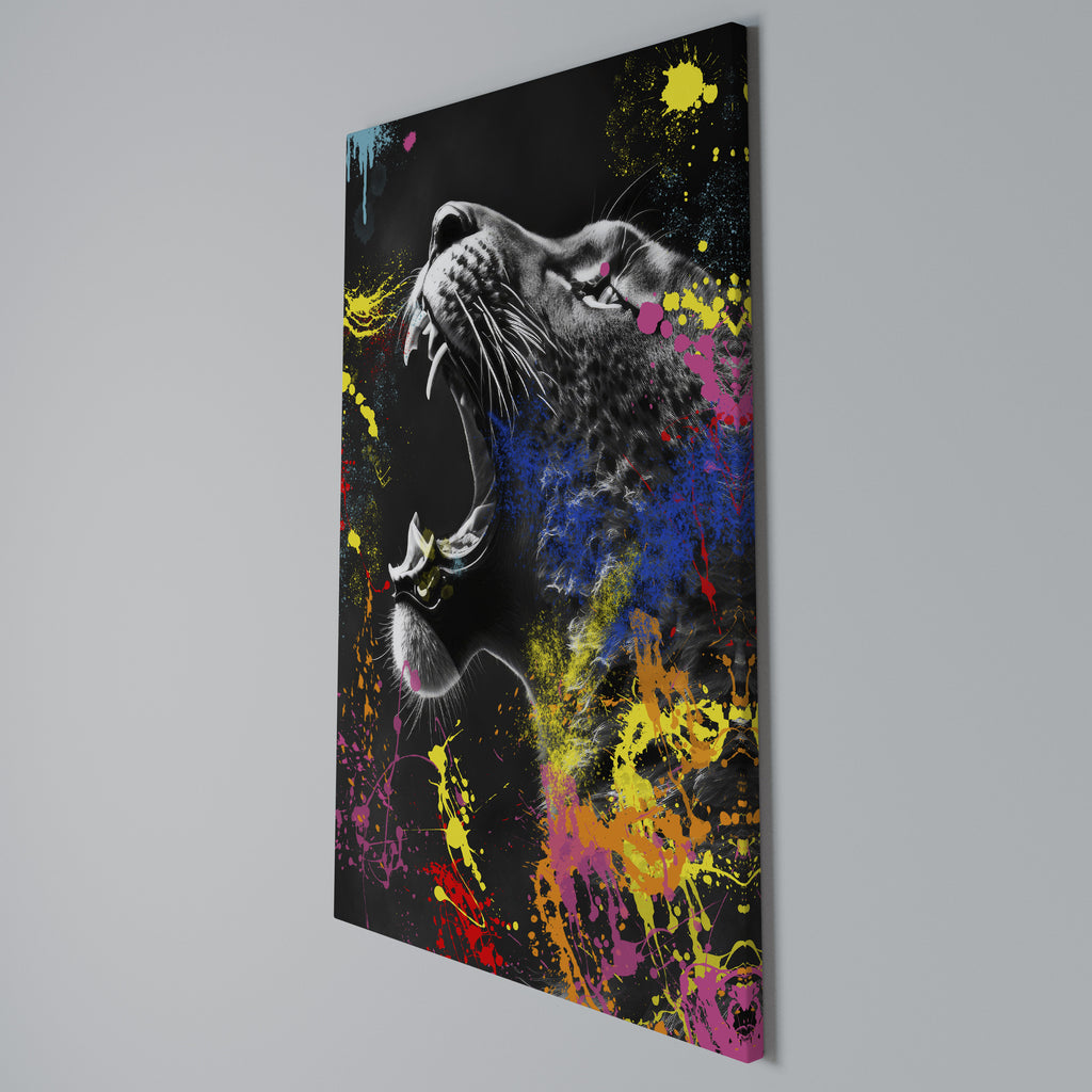 LEOPARD ARTISTRY Cuadro en lienzo vertical