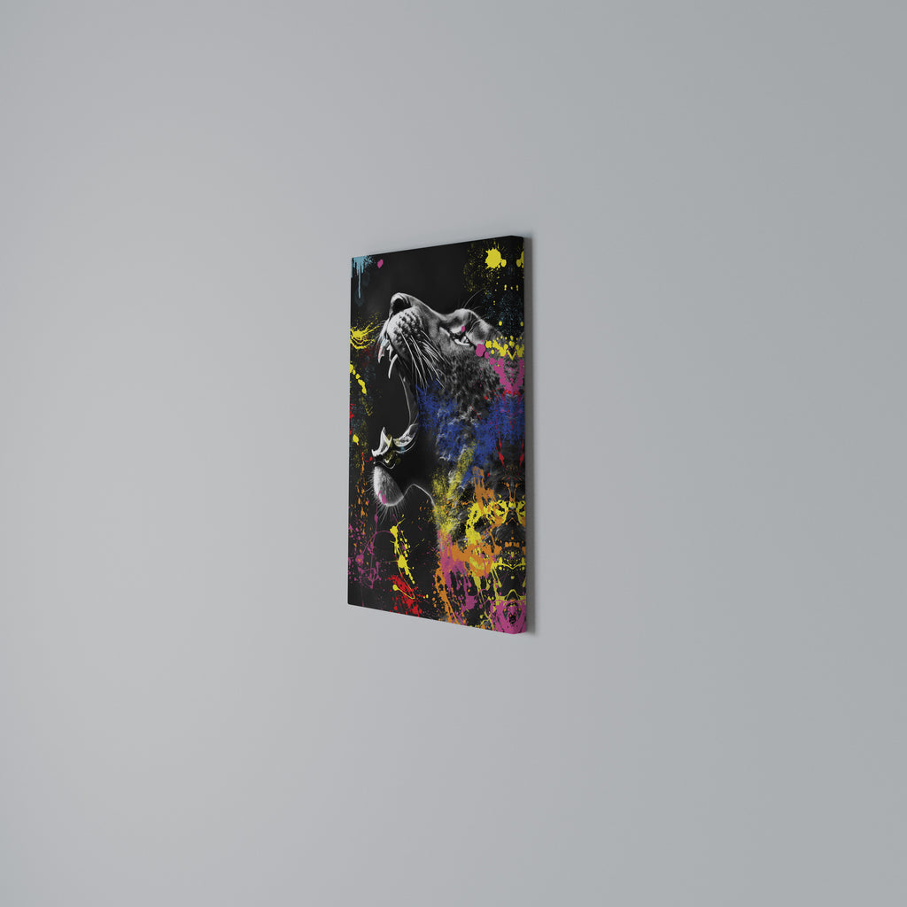 LEOPARD ARTISTRY Cuadro en lienzo vertical