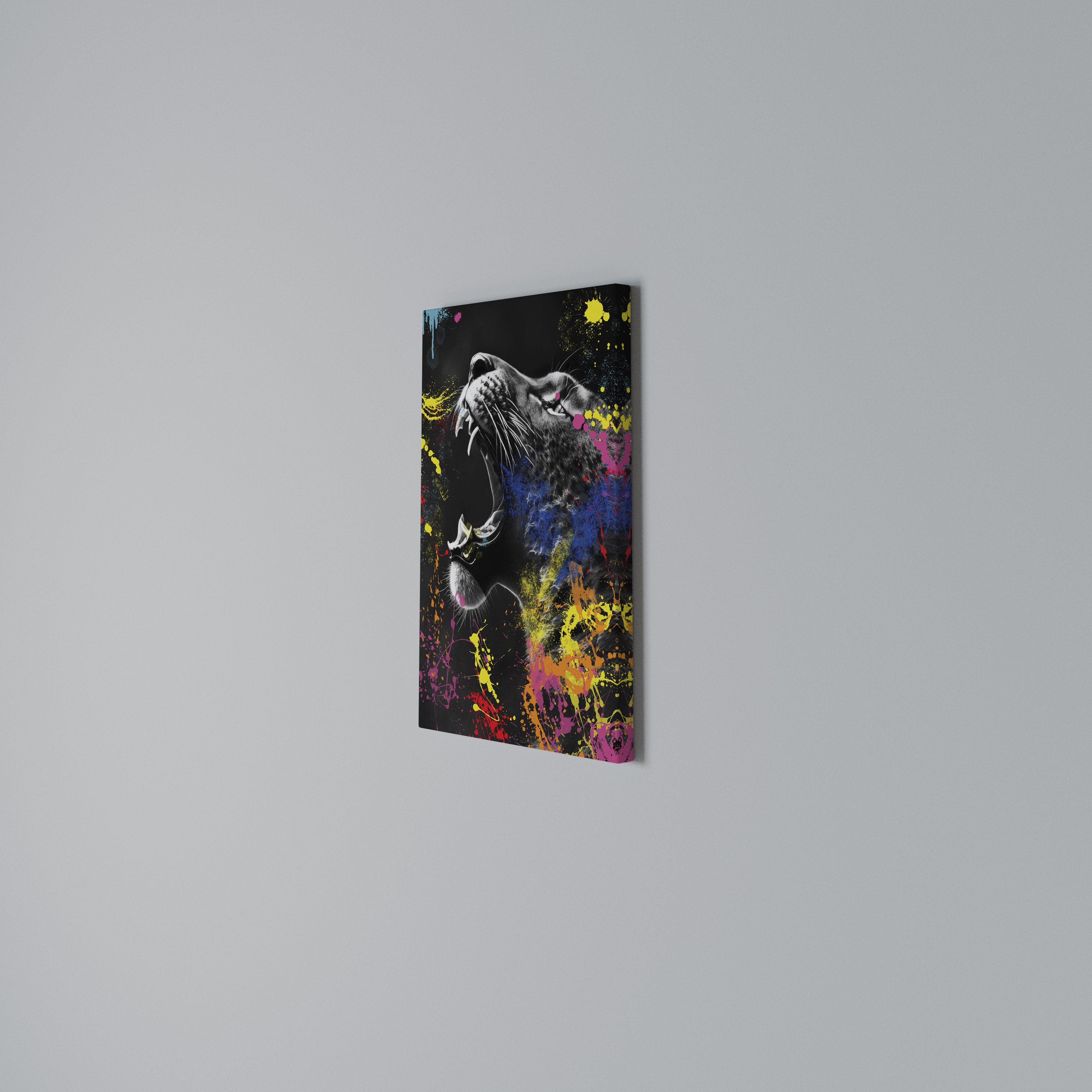 LEOPARD ARTISTRY Cuadro en lienzo vertical