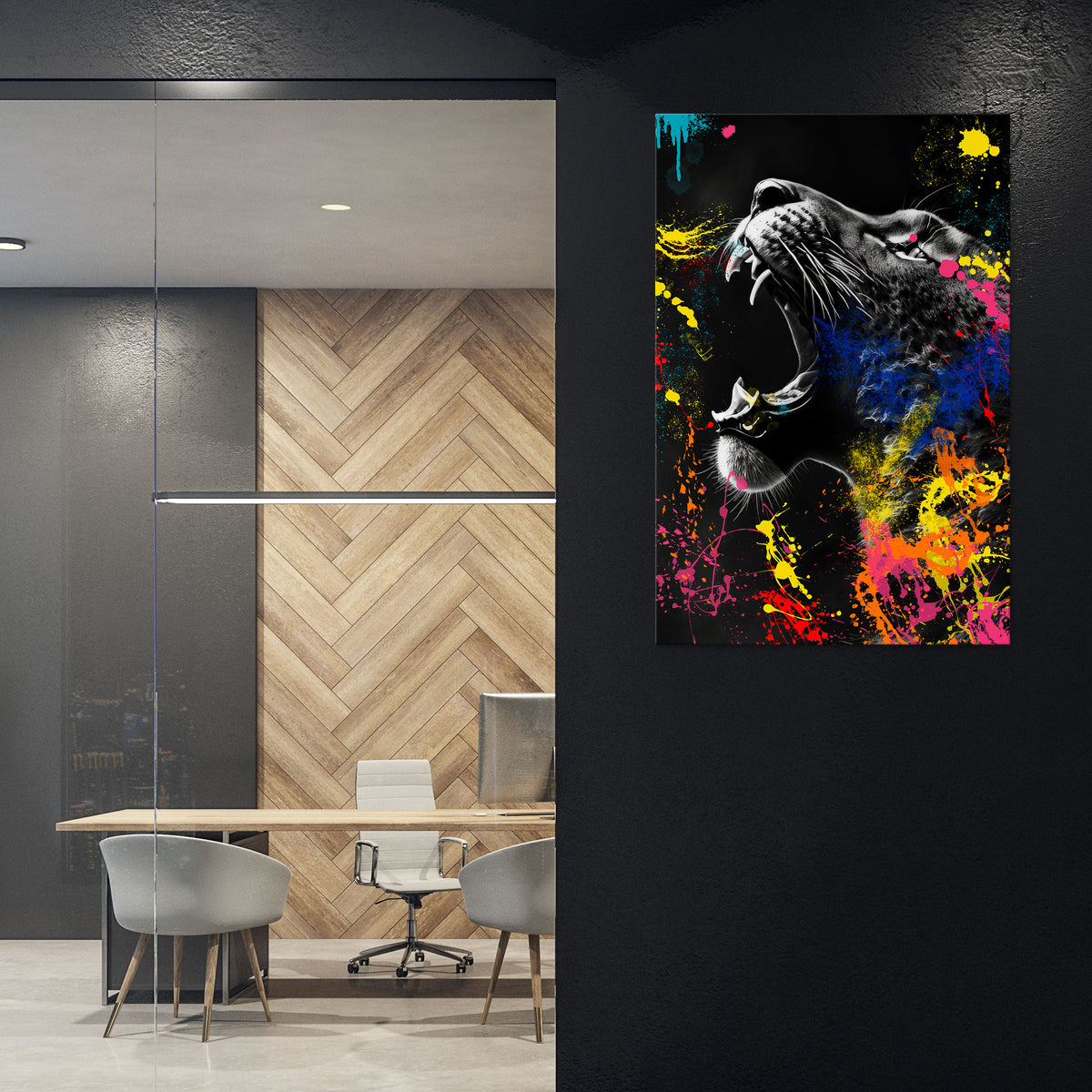 LEOPARD ARTISTRY Vertical Canvas Print