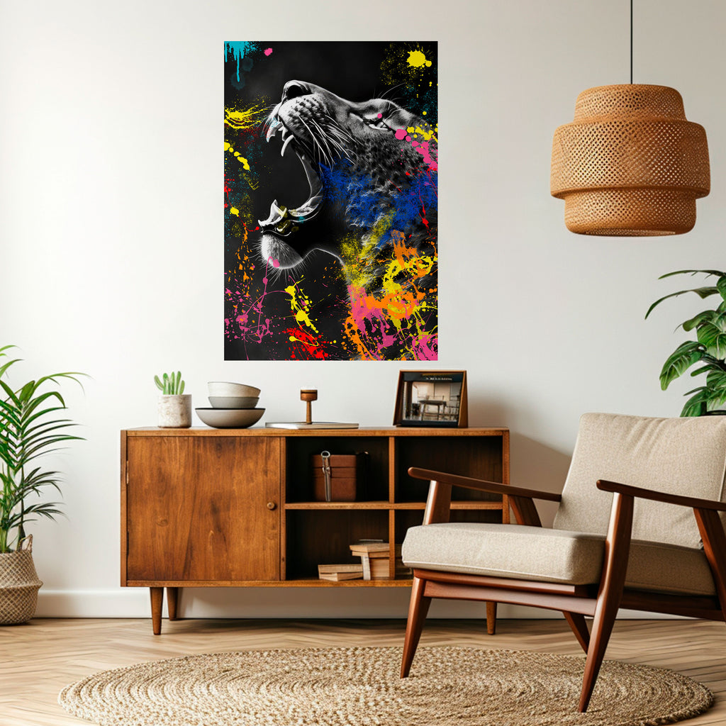 LEOPARD ARTISTRY Peel and Stick Vertical Poster