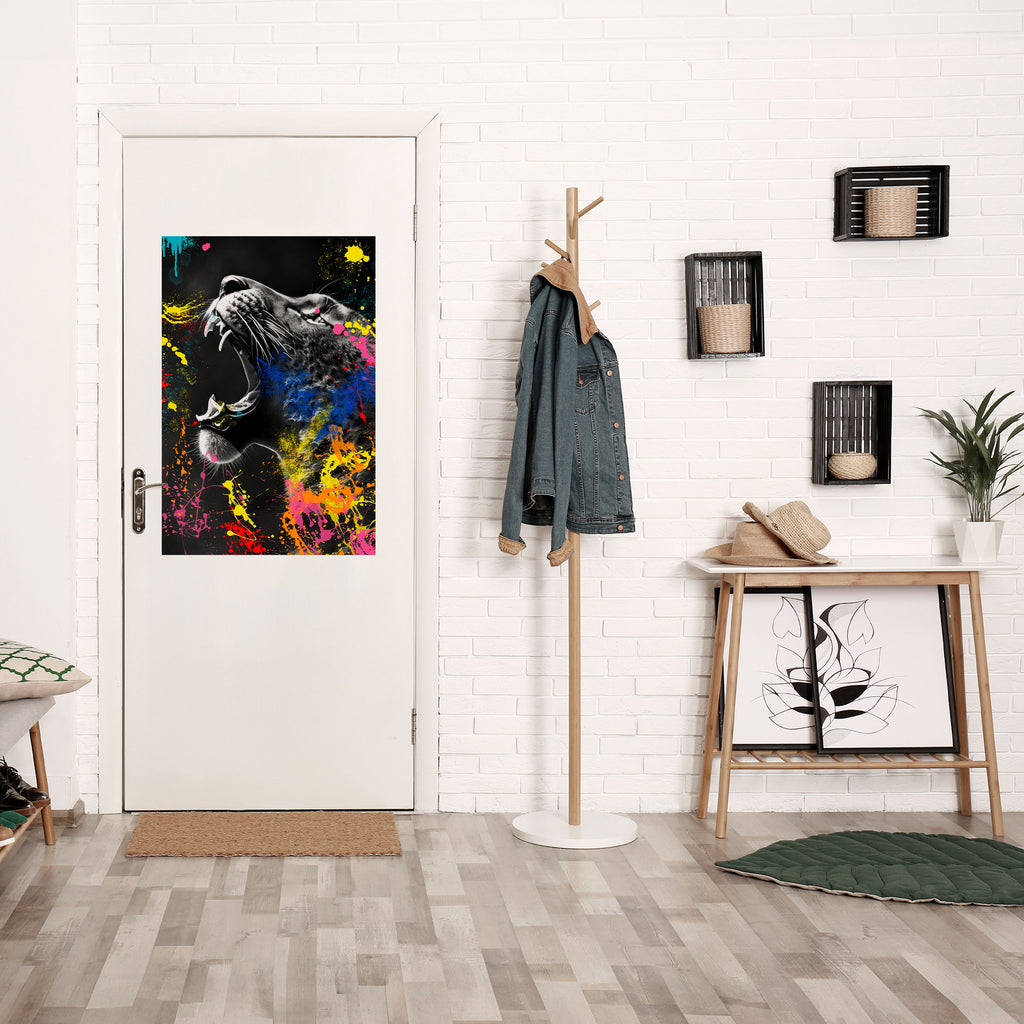 LEOPARD ARTISTRY Peel and Stick Vertical Poster