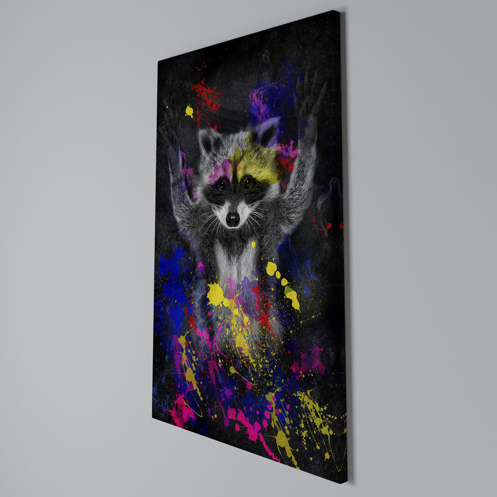 RACCOON ARTISTRY Cuadro en lienzo vertical
