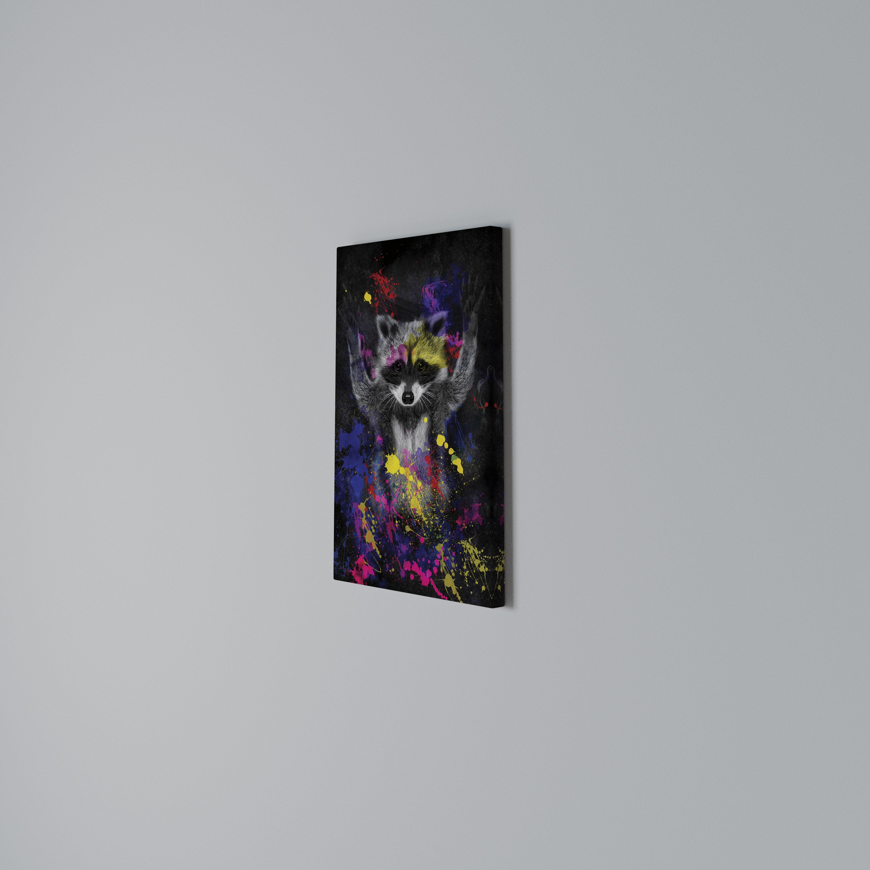 RACCOON ARTISTRY Cuadro en lienzo vertical