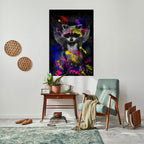 RACCOON ARTISTRY Peel and Stick Vertical Poster