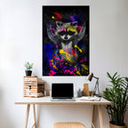 RACCOON ARTISTRY Peel and Stick Vertical Poster