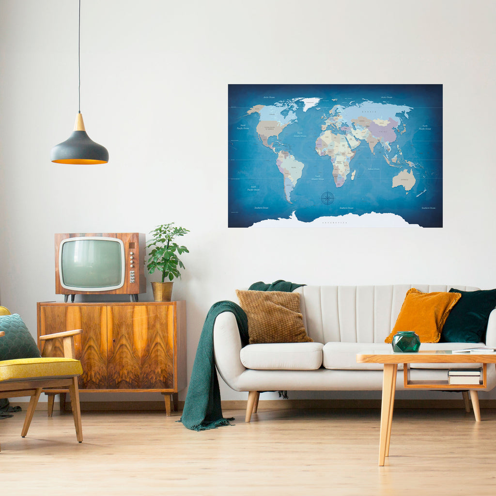 Póster horizontal autoadhesivo MAPAS DE INSPIRACIÓN