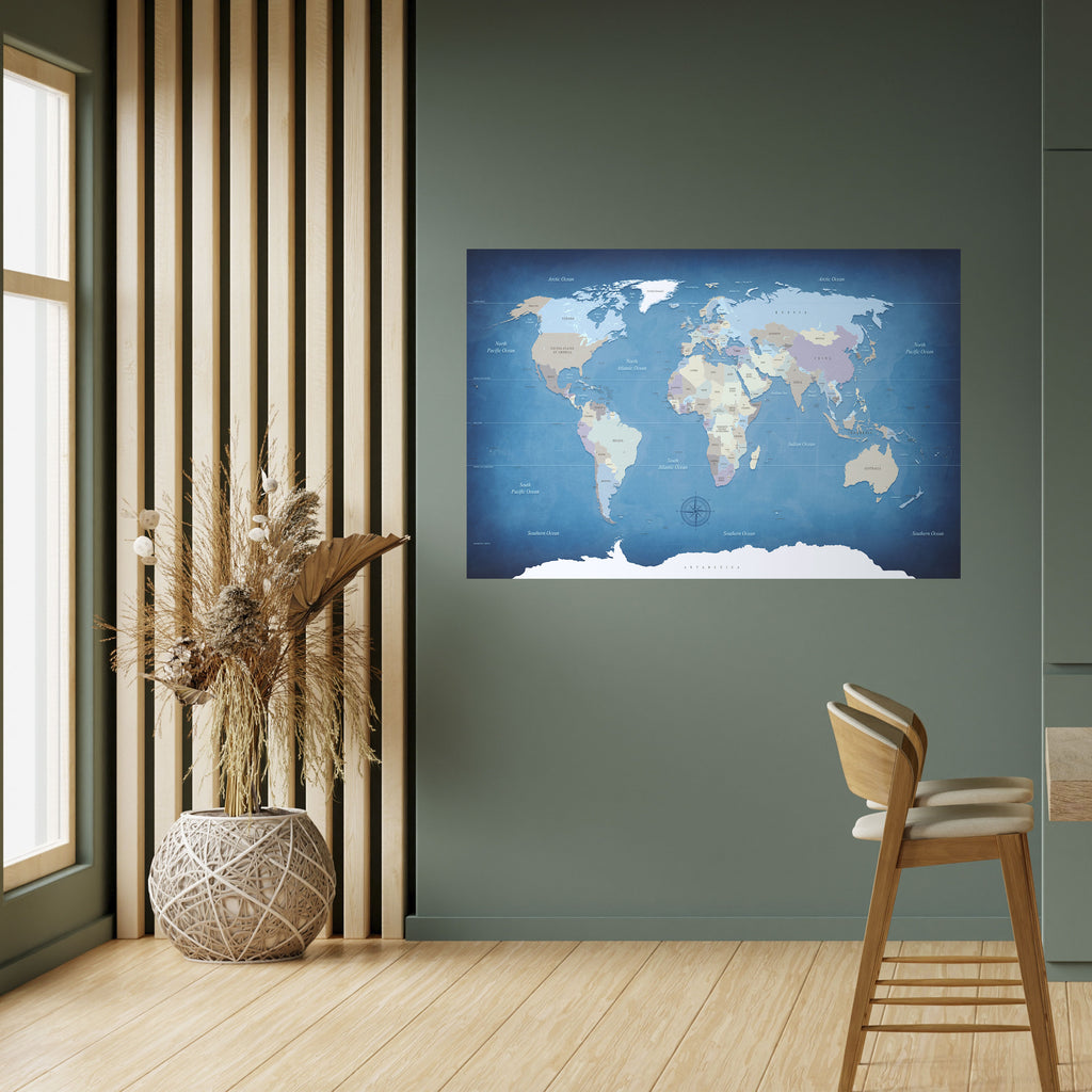 Póster horizontal autoadhesivo MAPAS DE INSPIRACIÓN