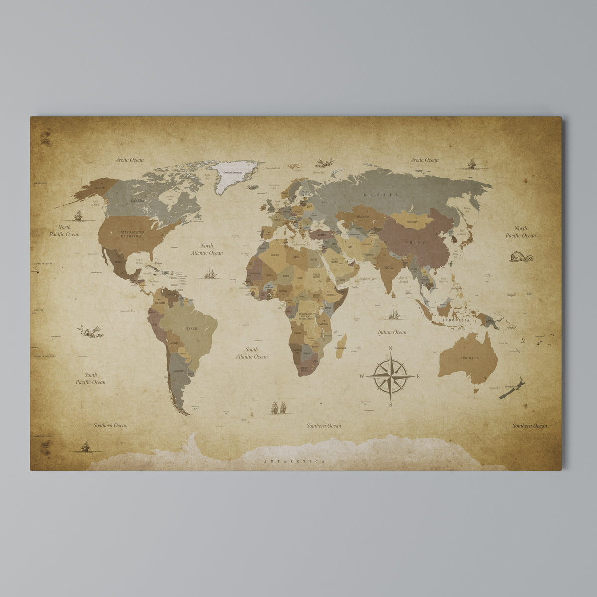 MYSTICAL MAP ODYSSEY Cuadro en lienzo horizontal