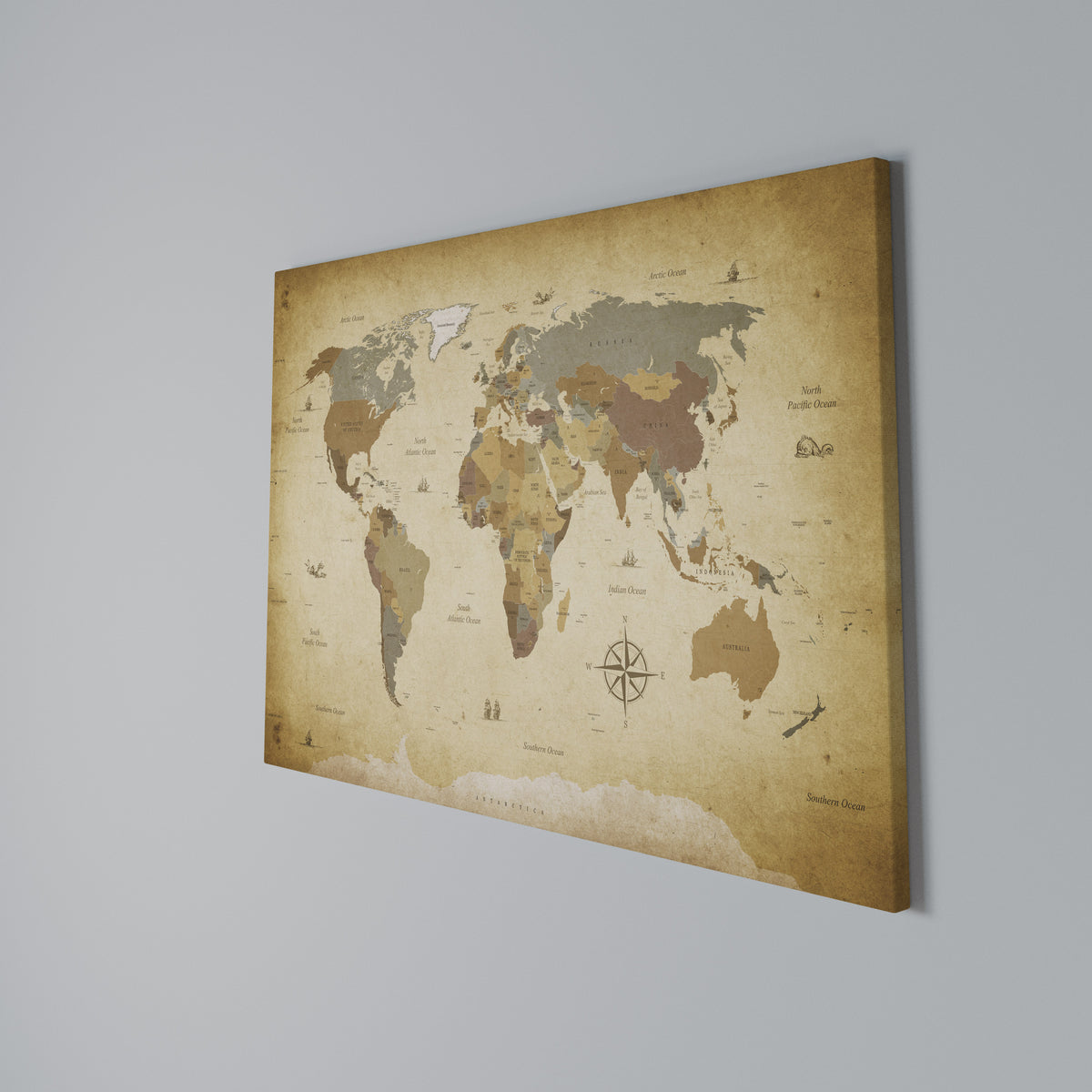 MYSTICAL MAP ODYSSEY Cuadro en lienzo horizontal