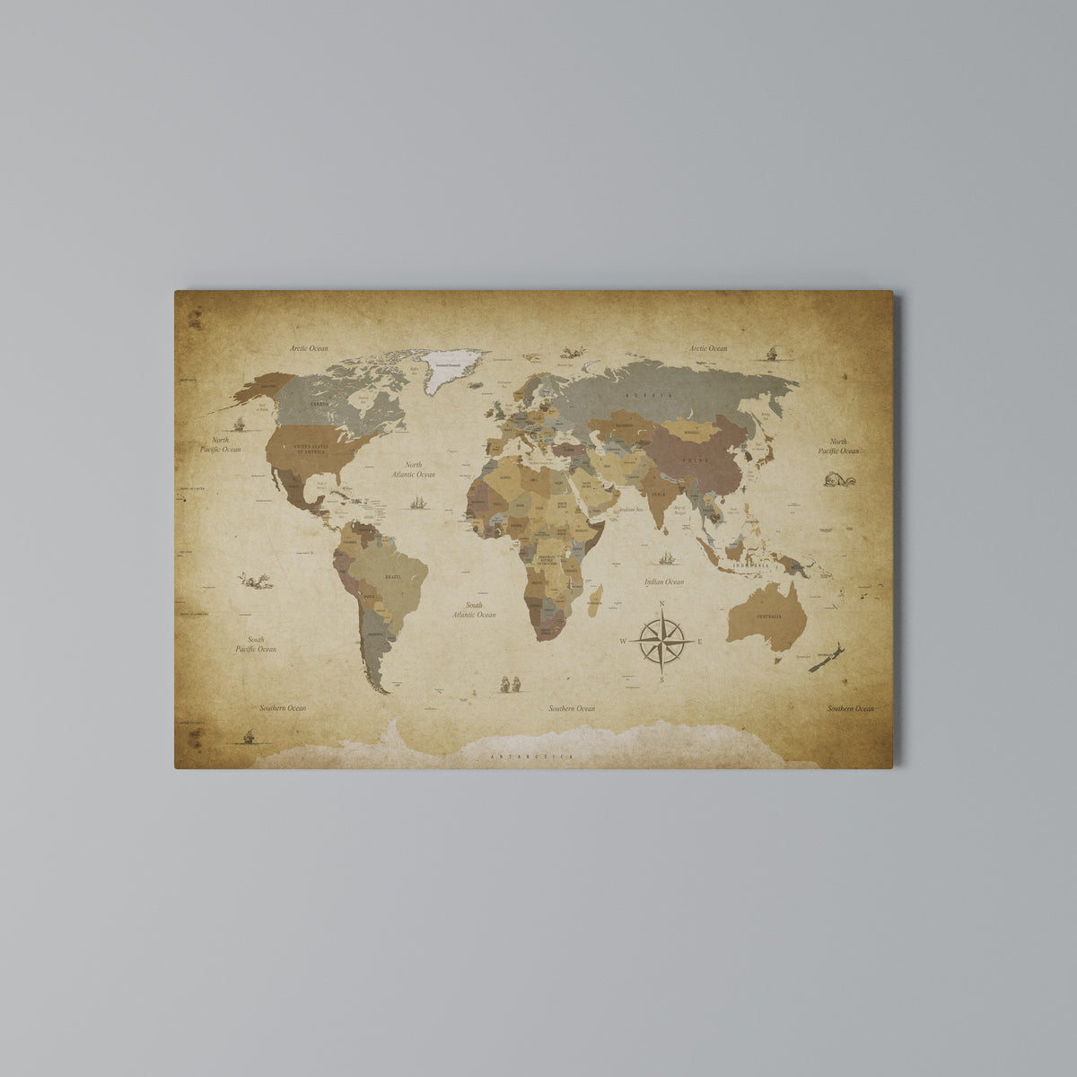 MYSTICAL MAP ODYSSEY Cuadro en lienzo horizontal