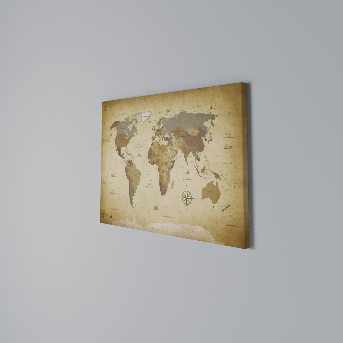 MYSTICAL MAP ODYSSEY Cuadro en lienzo horizontal