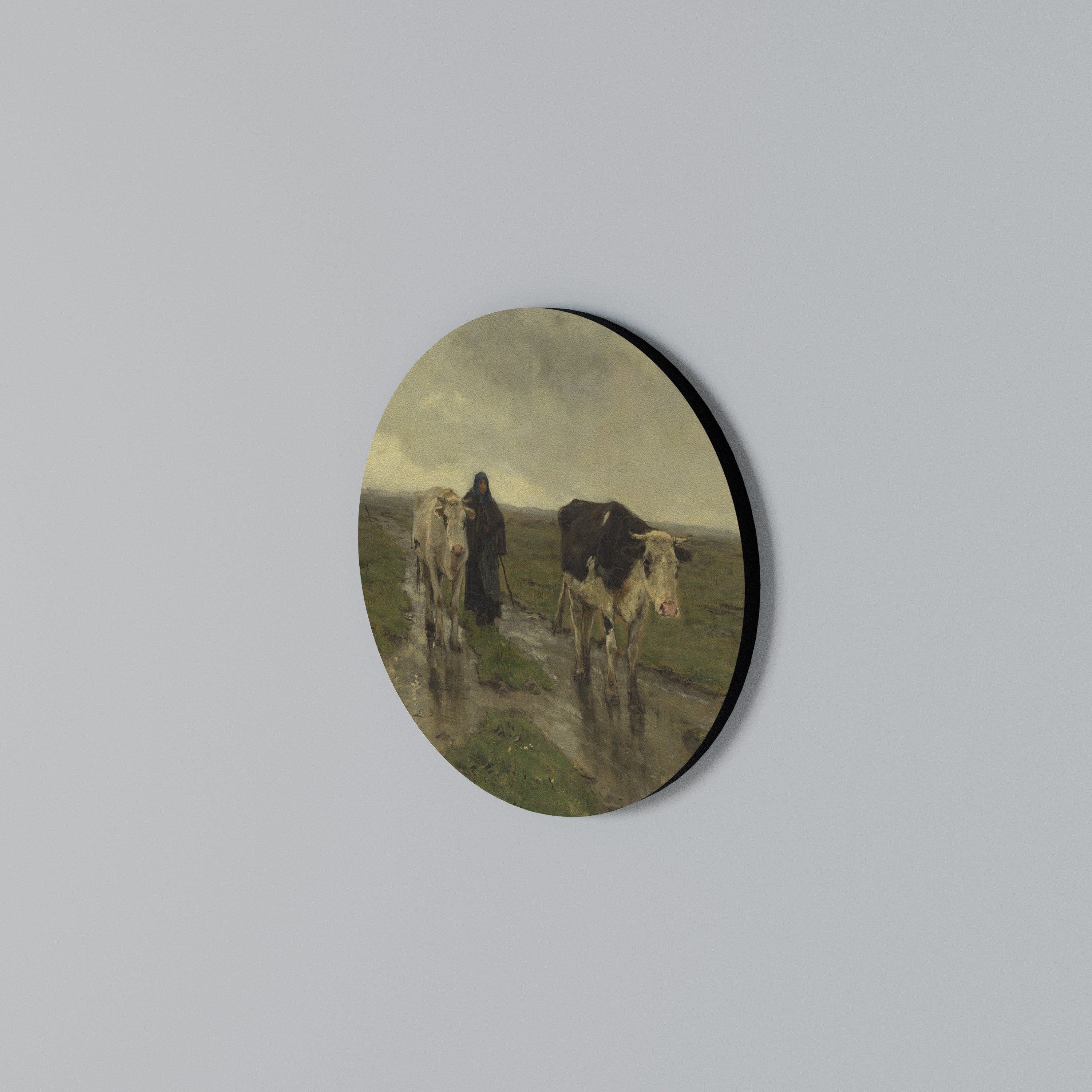 RAINY REFLECTIONS Arte de pared redondo