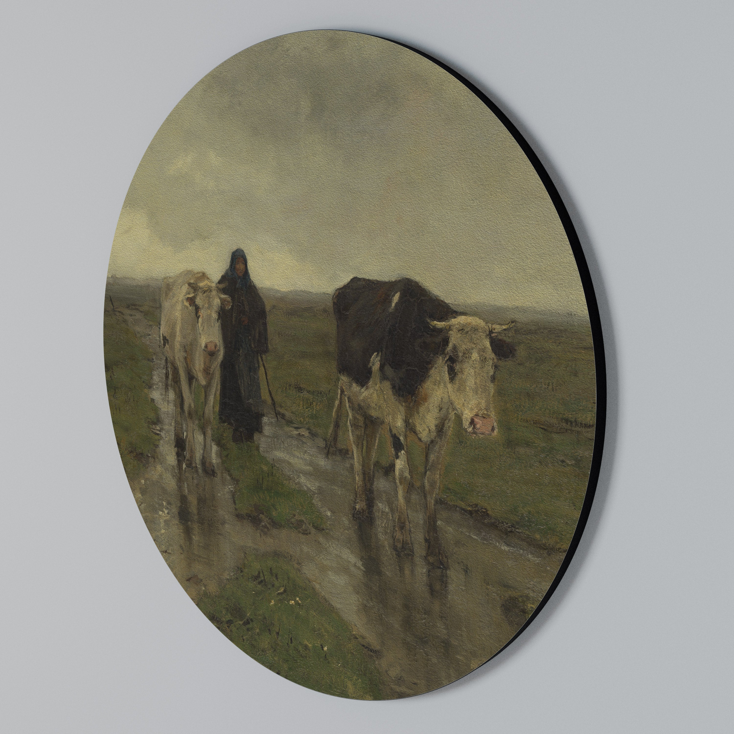 RAINY REFLECTIONS Arte de pared redondo