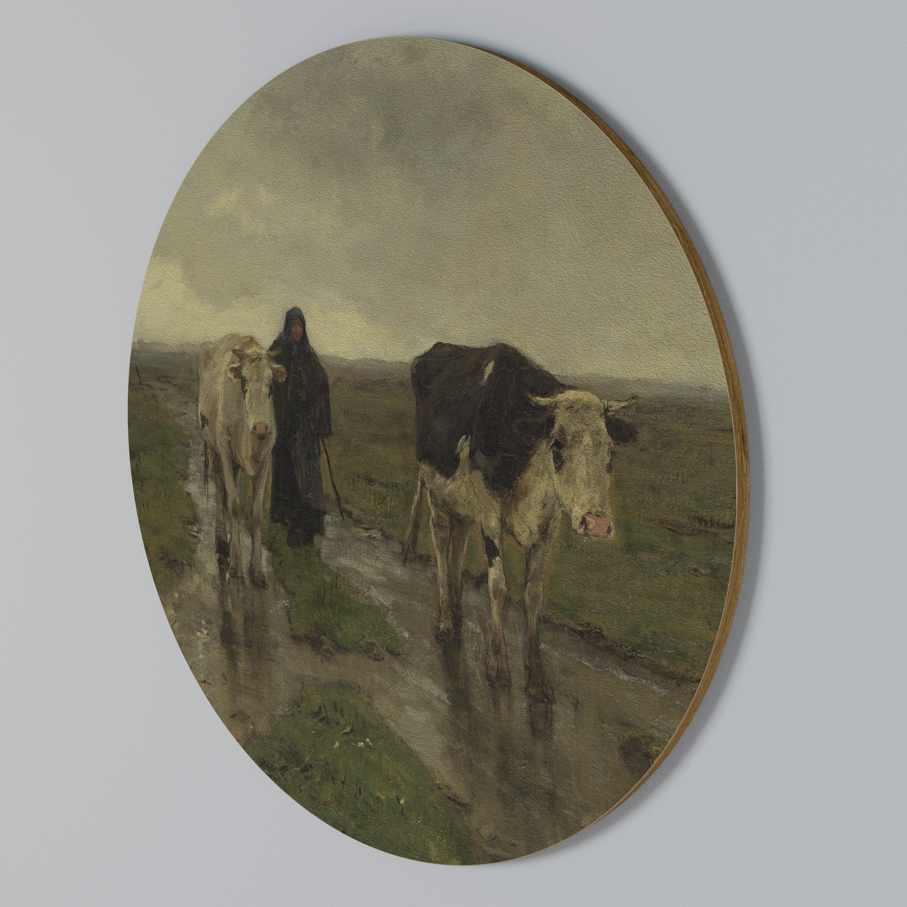 RAINY REFLECTIONS Arte de pared redondo