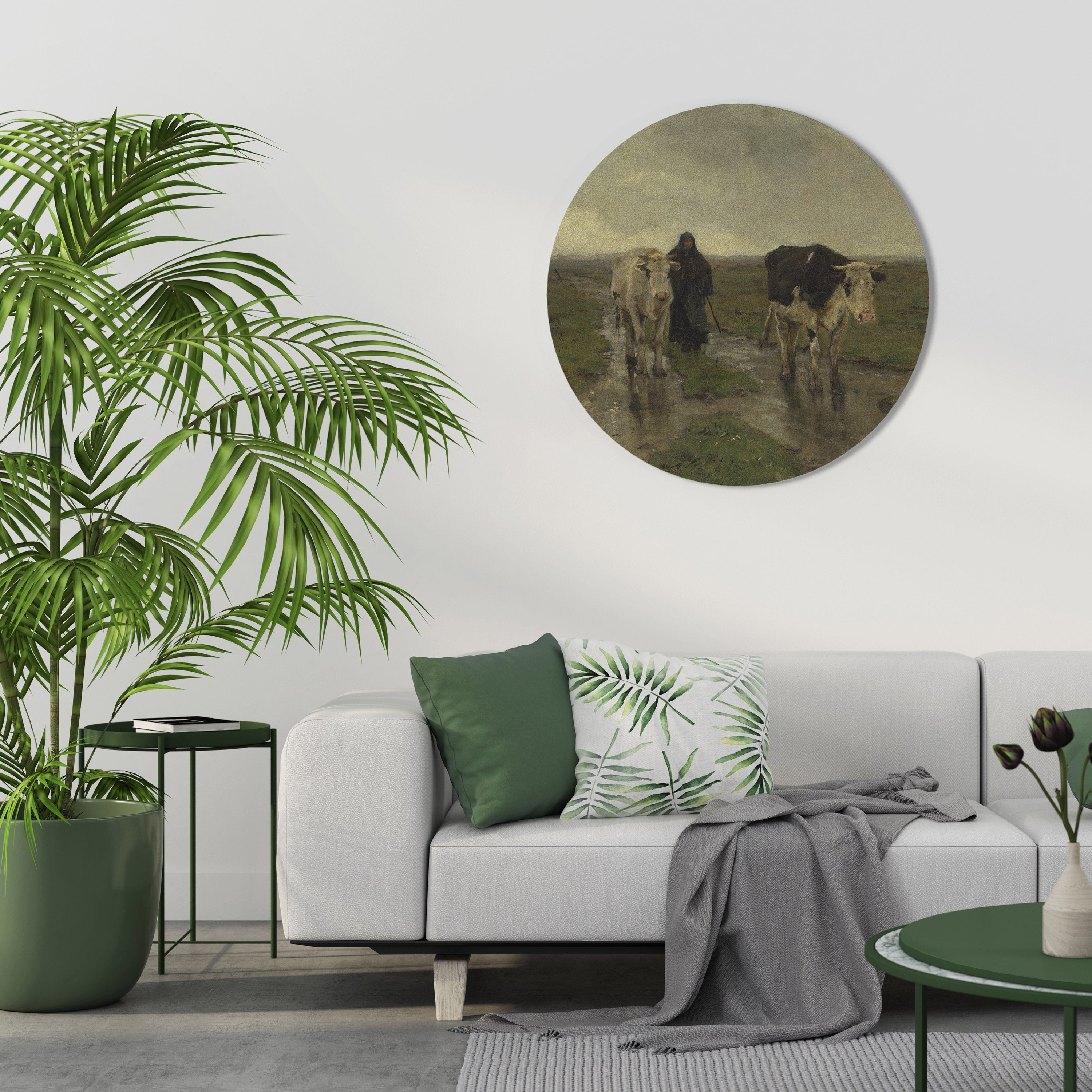 RAINY REFLECTIONS Round Wall Art