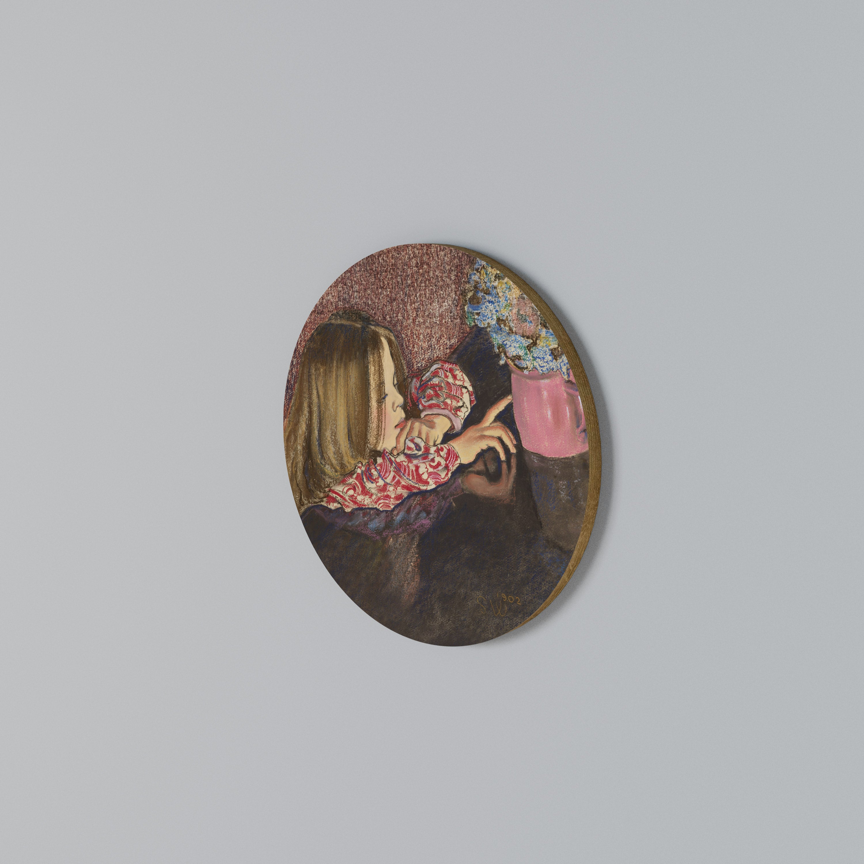 CHILDLIKE WONDER Arte de pared redondo