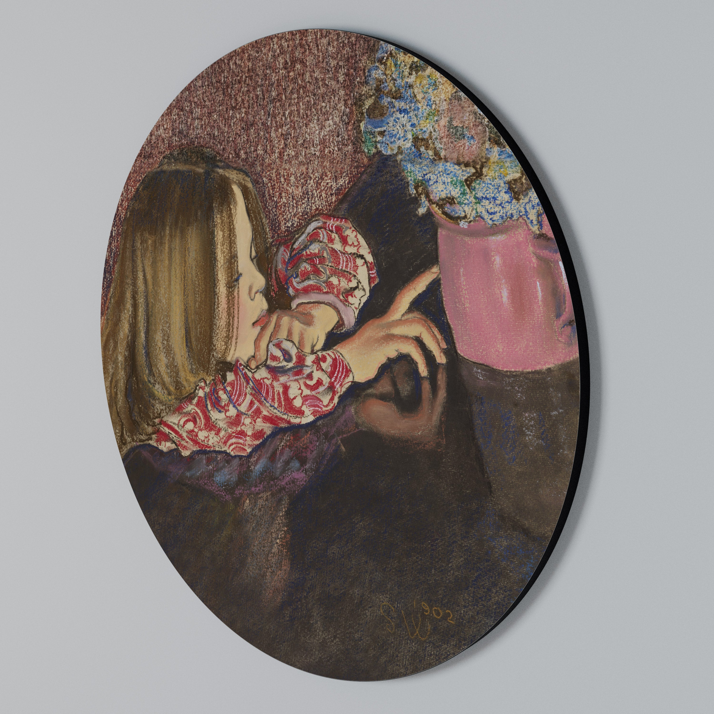 CHILDLIKE WONDER Arte de pared redondo