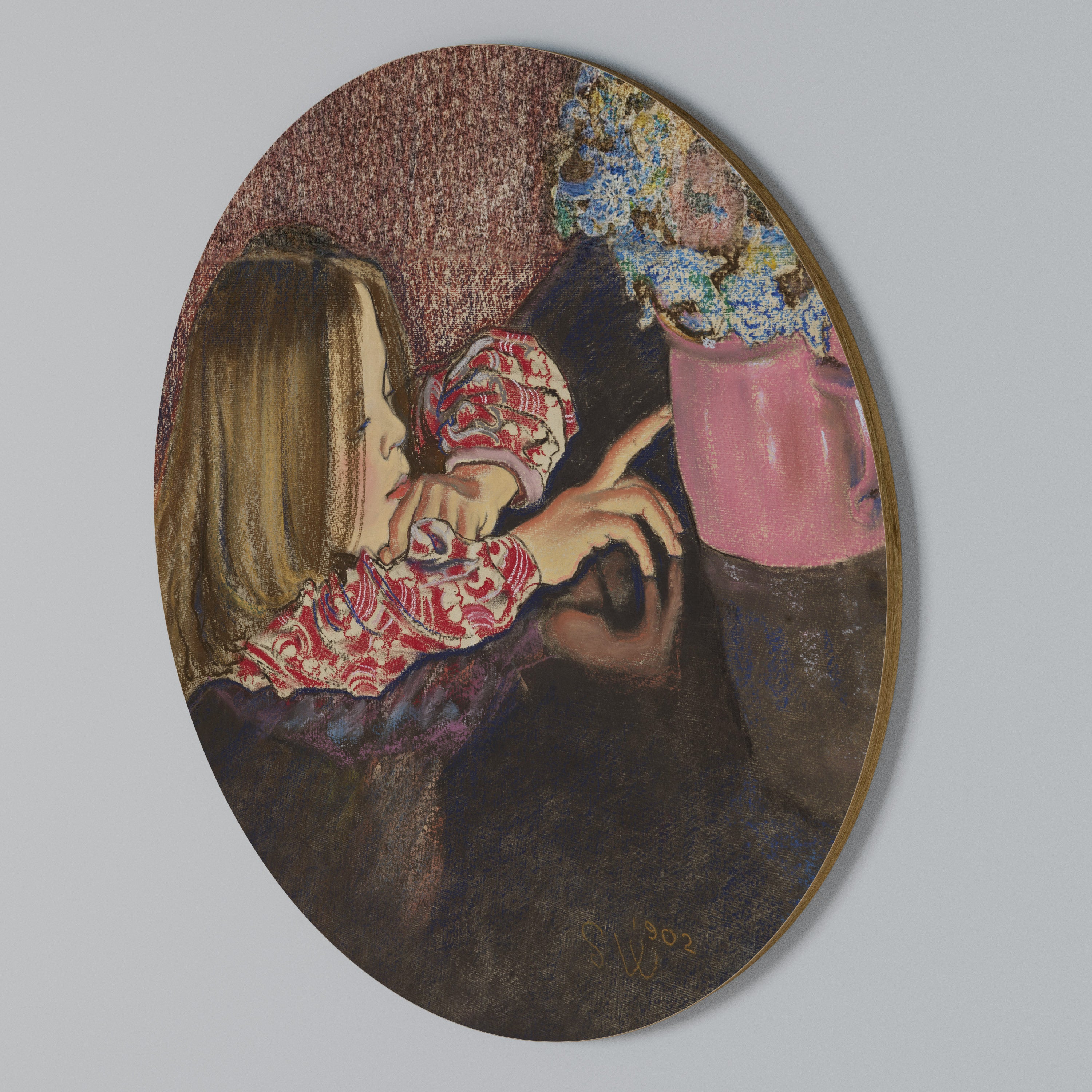 CHILDLIKE WONDER Arte de pared redondo