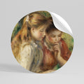 WHISPERS OF FRIENDSHIP Peel and Stick Round Sticker