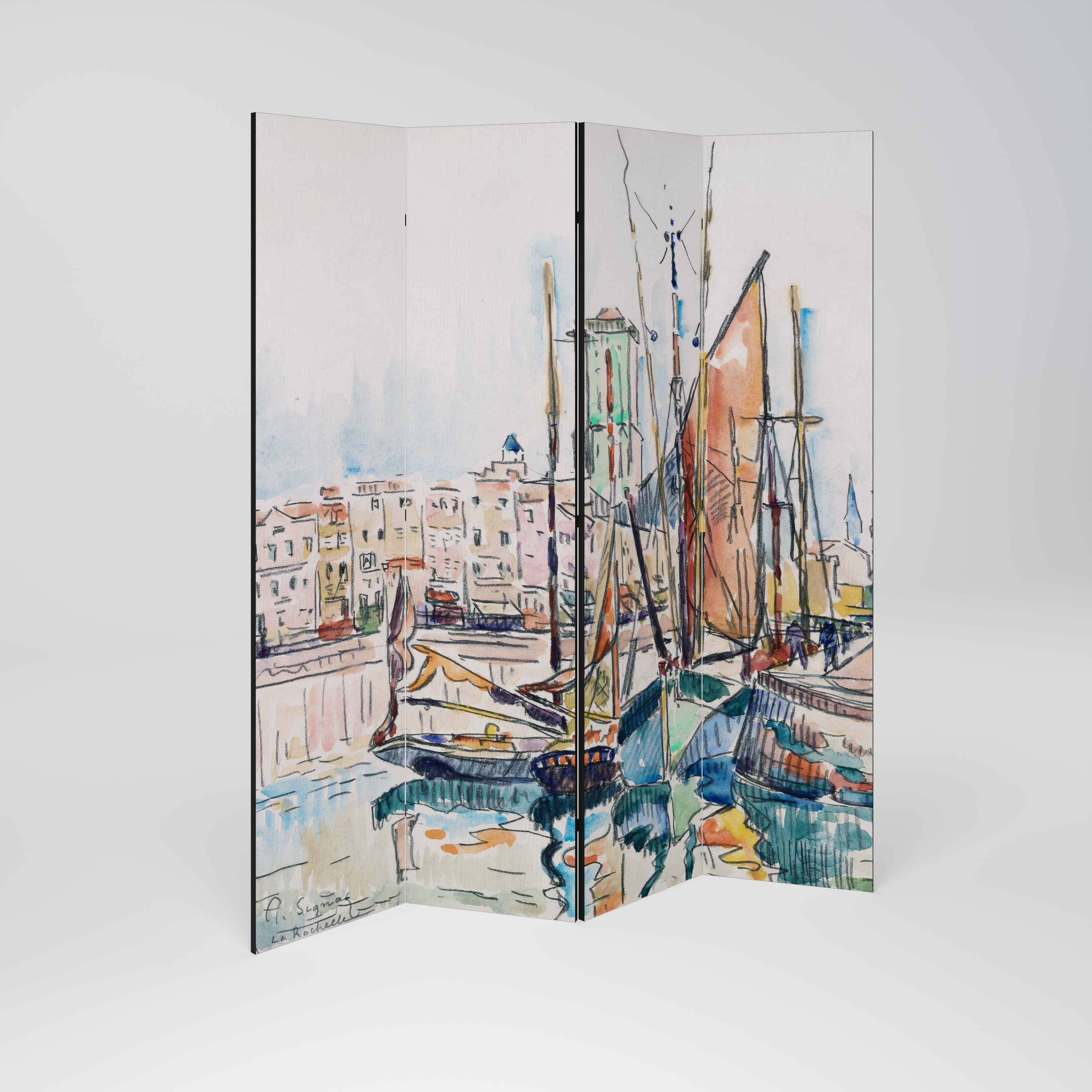 LA ROCHELLE Biombo de 4 paneles