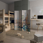 LA ROCHELLE Biombo Decorativo de 4 Paneles