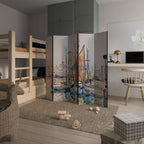 LA ROCHELLE Biombo Decorativo de 5 Paneles