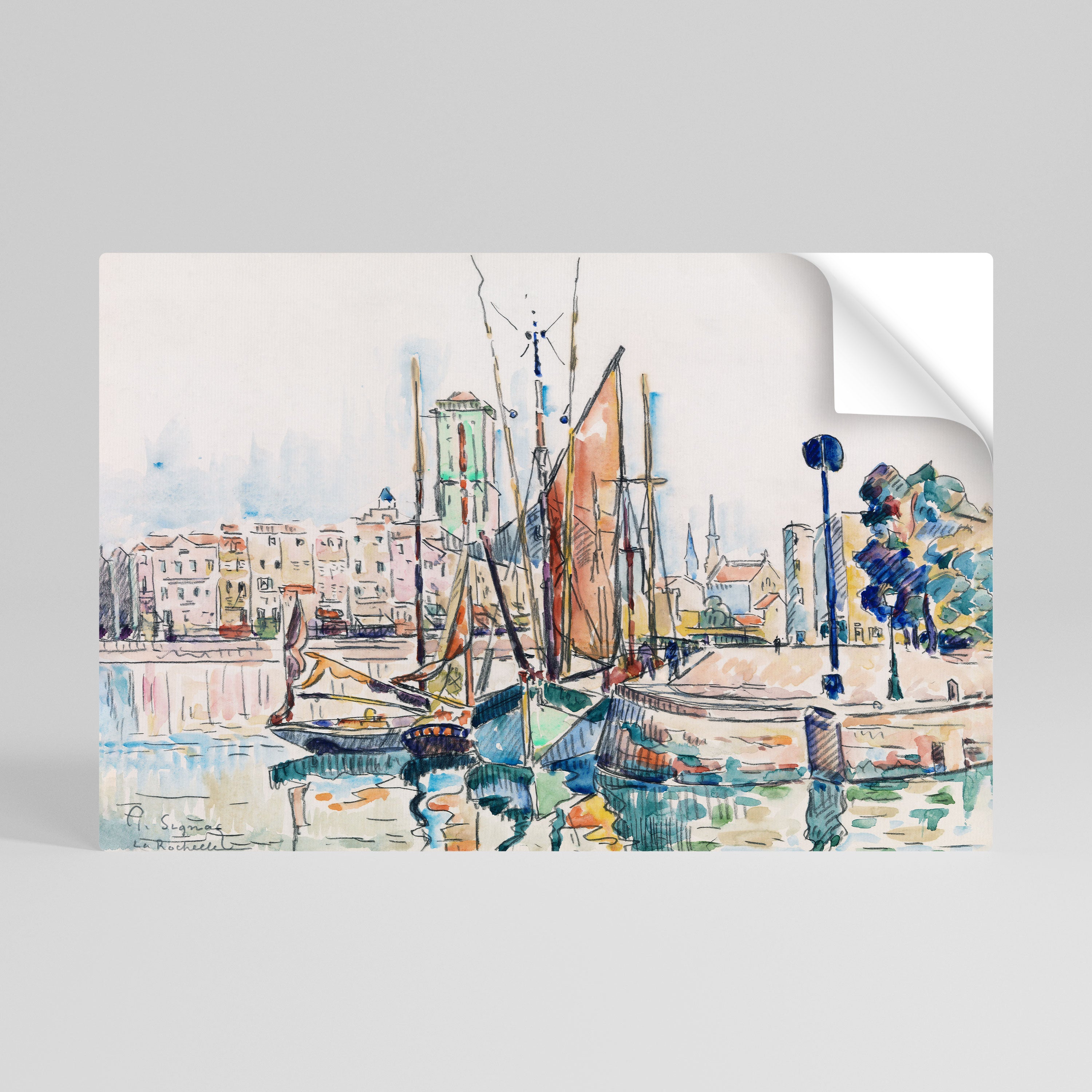 Póster horizontal autoadhesivo de LA ROCHELLE