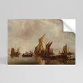SAILS IN SERENITY Peel and Stick Horizontal Poster