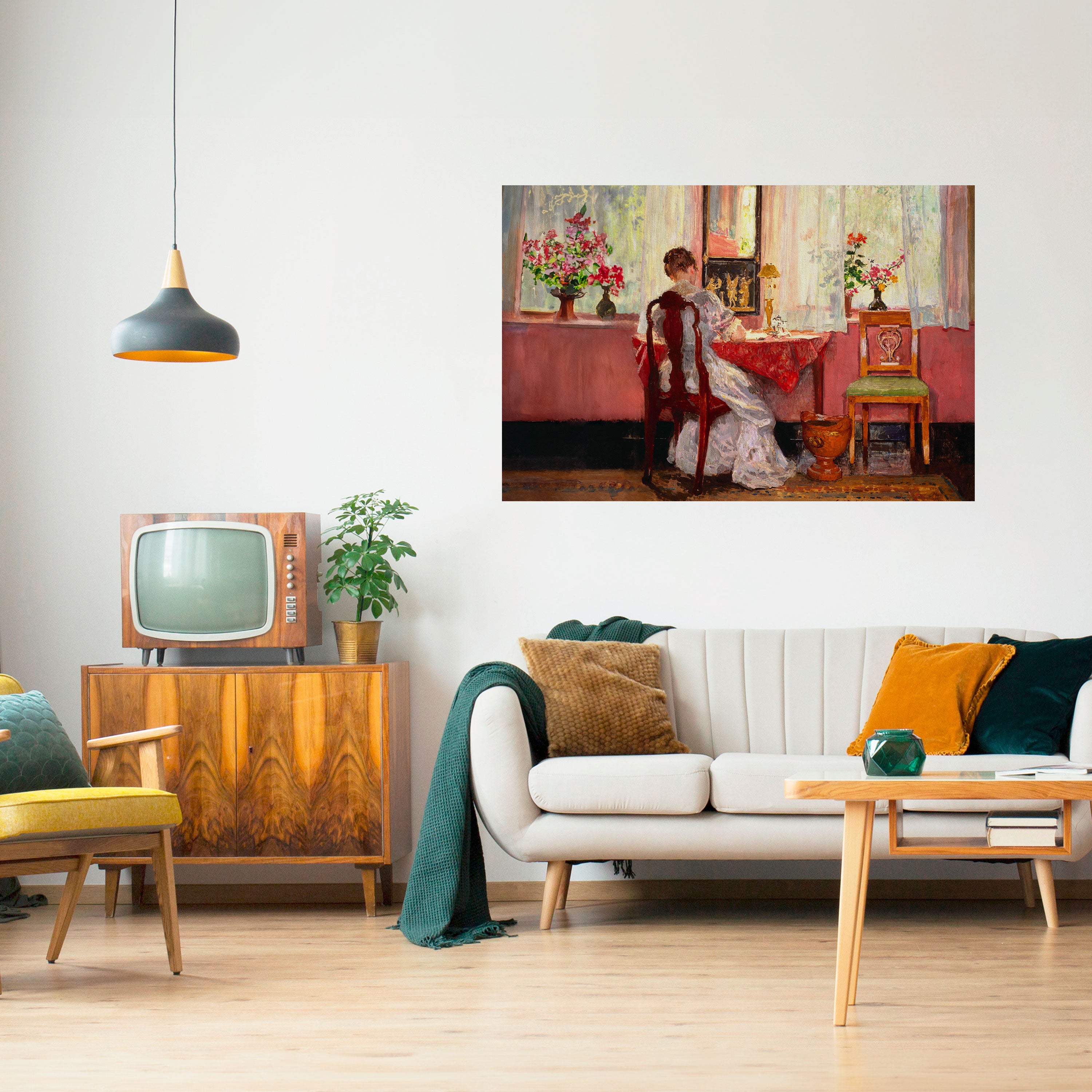 Susurros de un día apacible Póster horizontal autoadhesivo