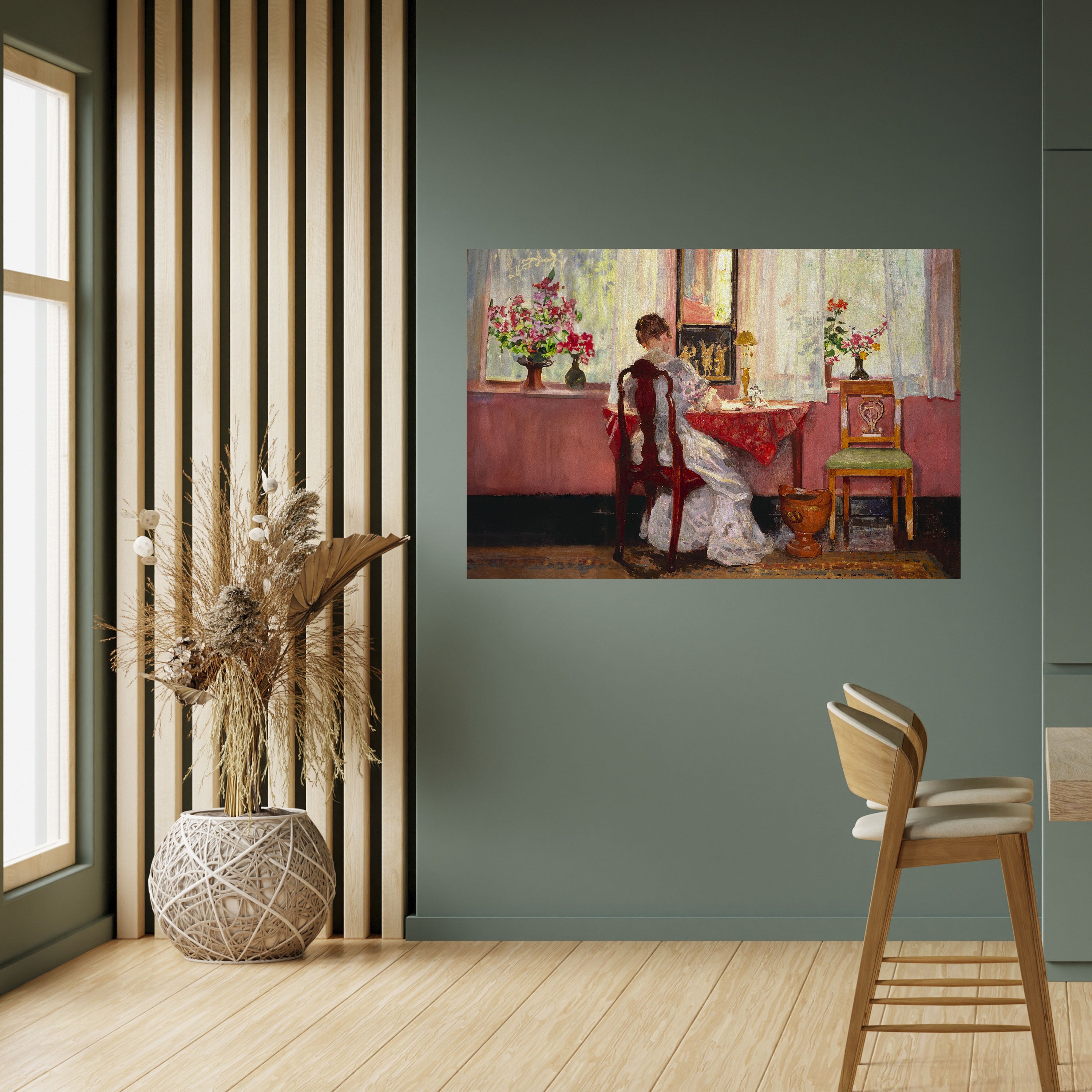 Susurros de un día apacible Póster horizontal autoadhesivo