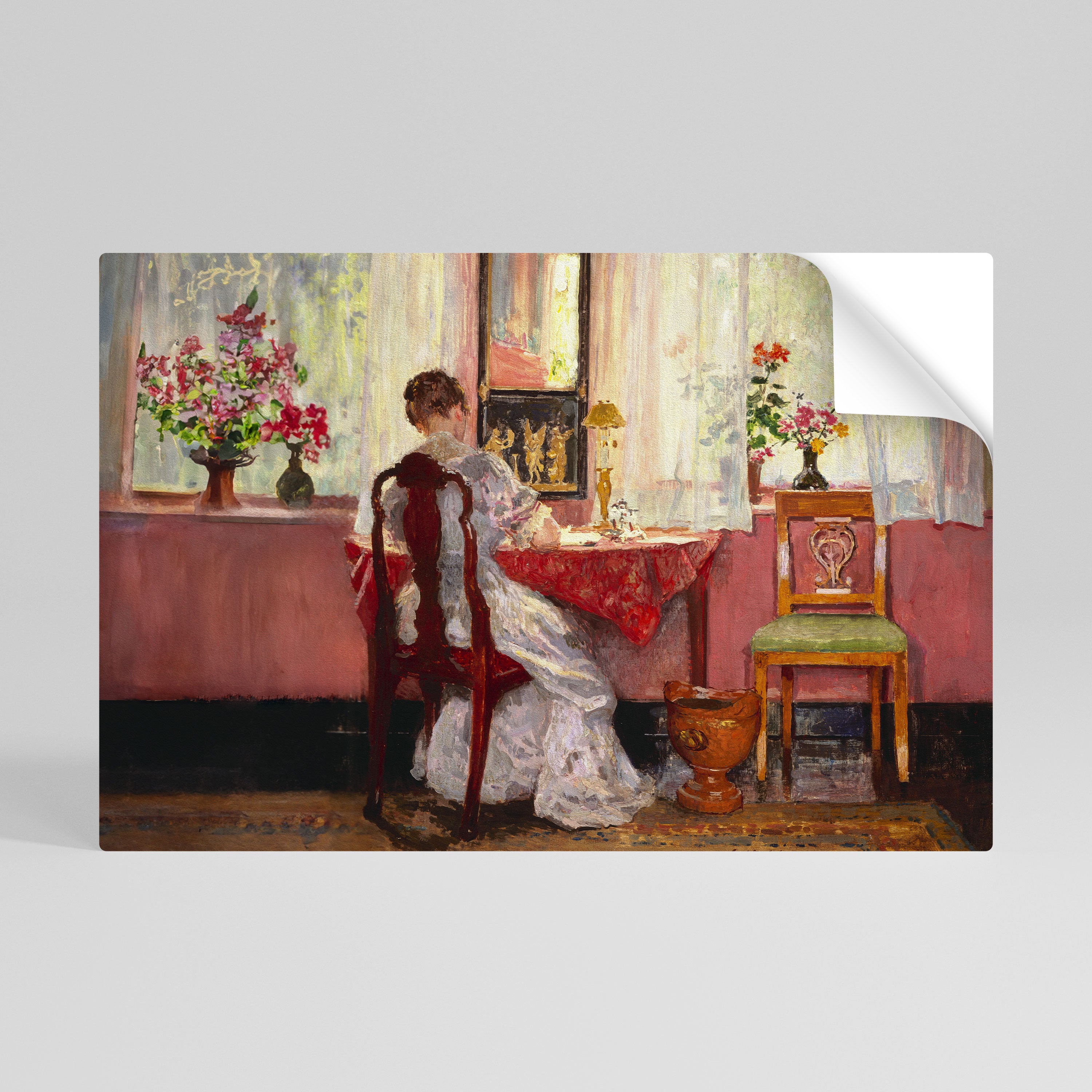 Susurros de un día apacible Póster horizontal autoadhesivo