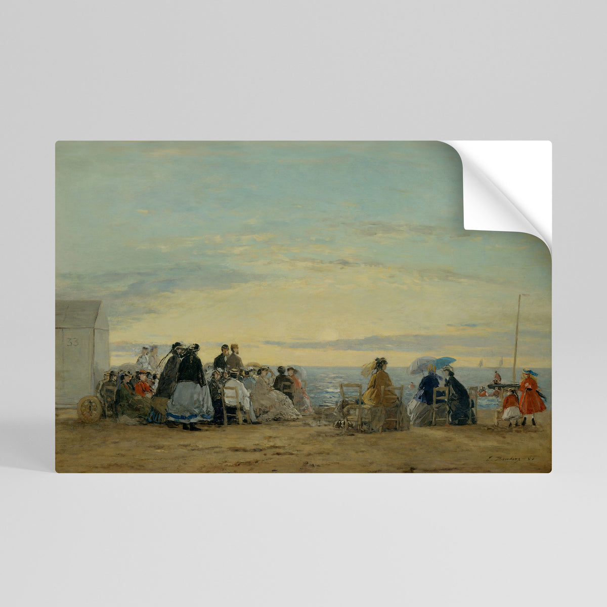 CHARMING COASTAL MOMENTS Póster adhesivo horizontal