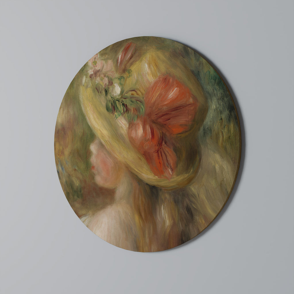 HAT OF PETALS Round Wall Art