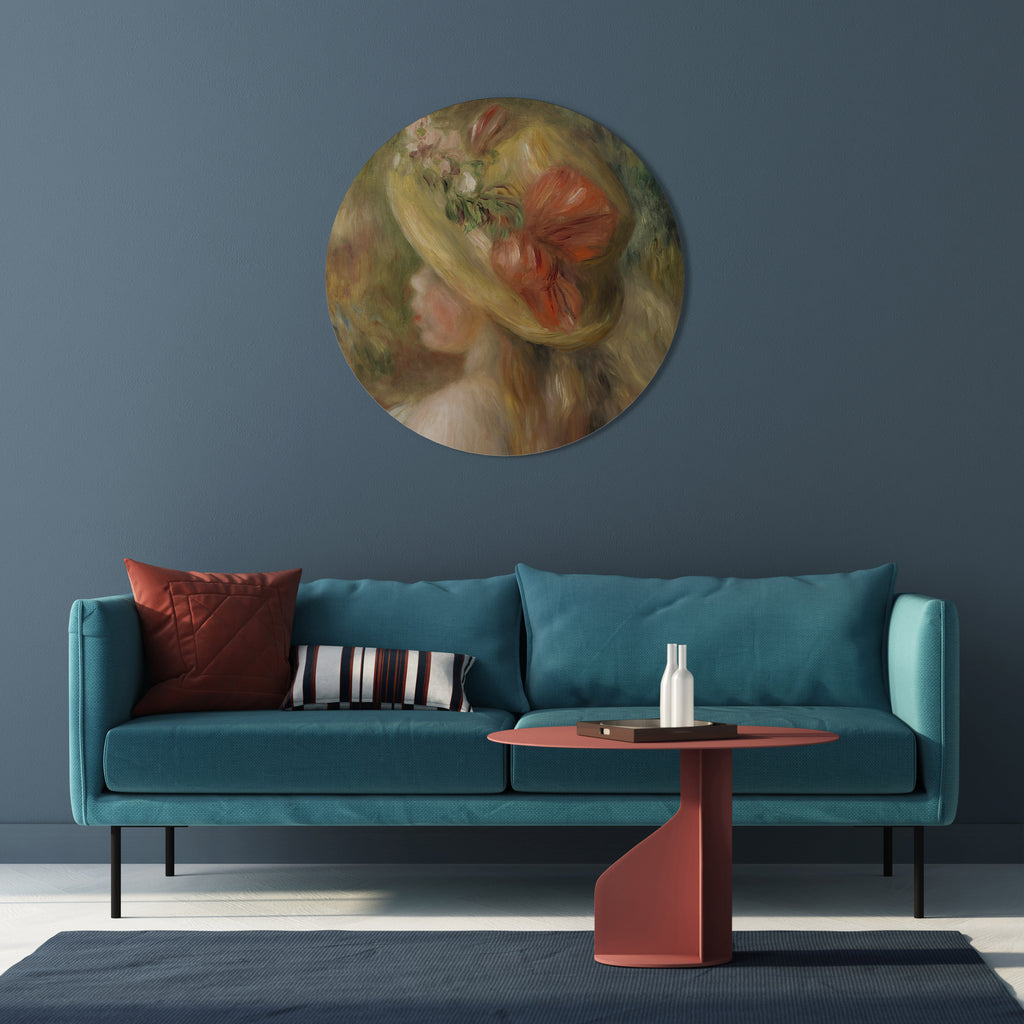 HAT OF PETALS Round Wall Art