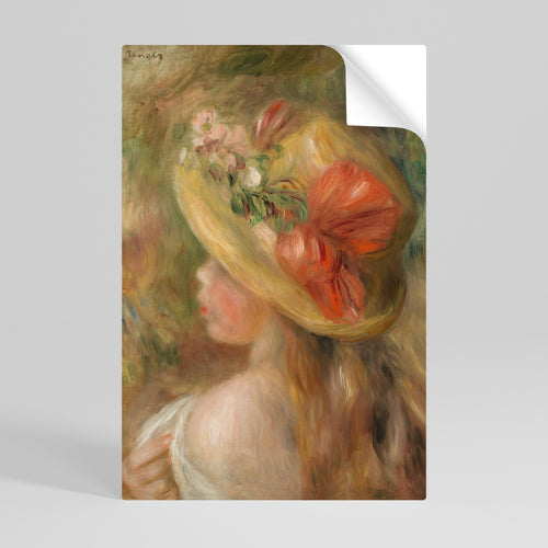 HAT OF PETALS Póster adhesivo vertical