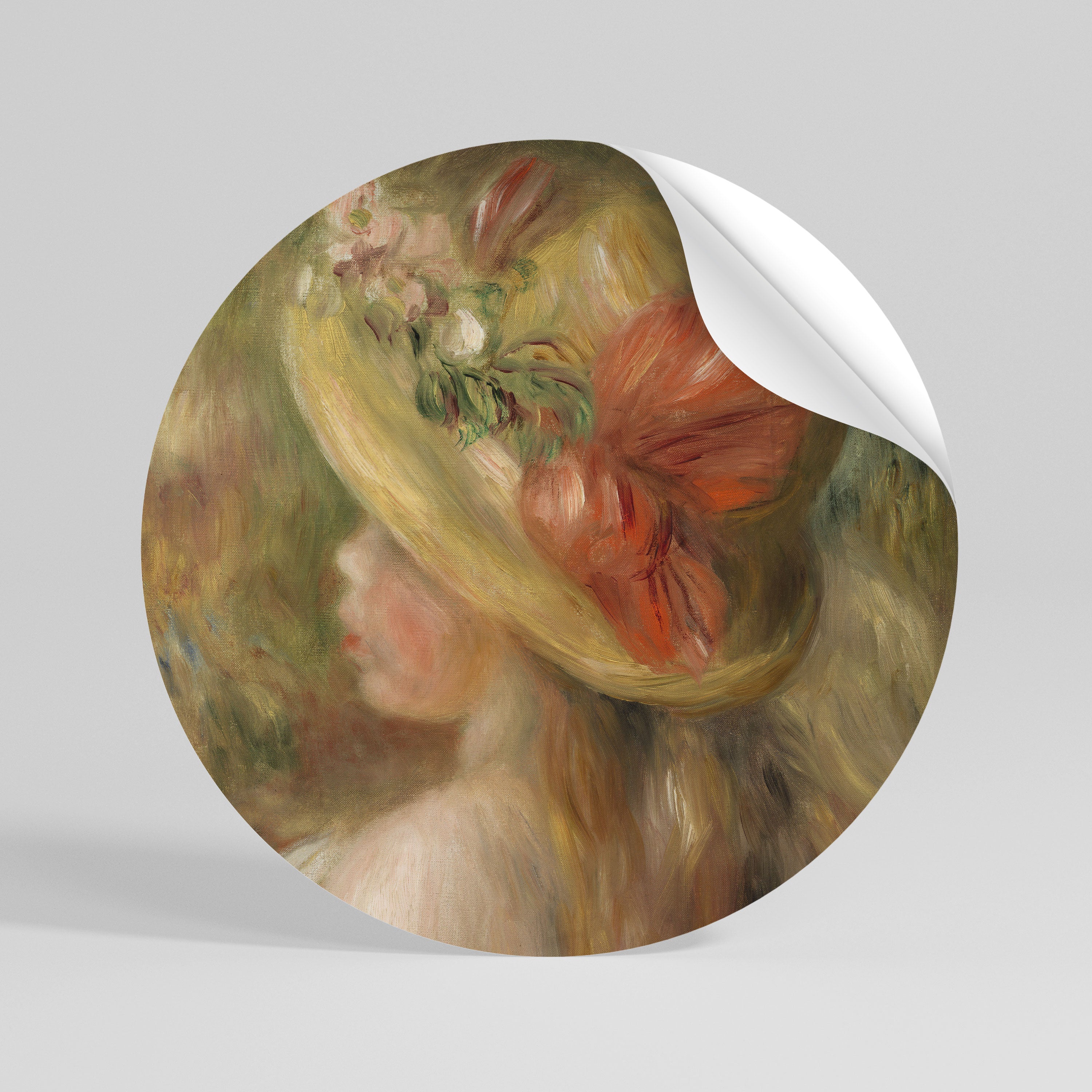 HAT OF PETALS Vinilo adhesivo redondo