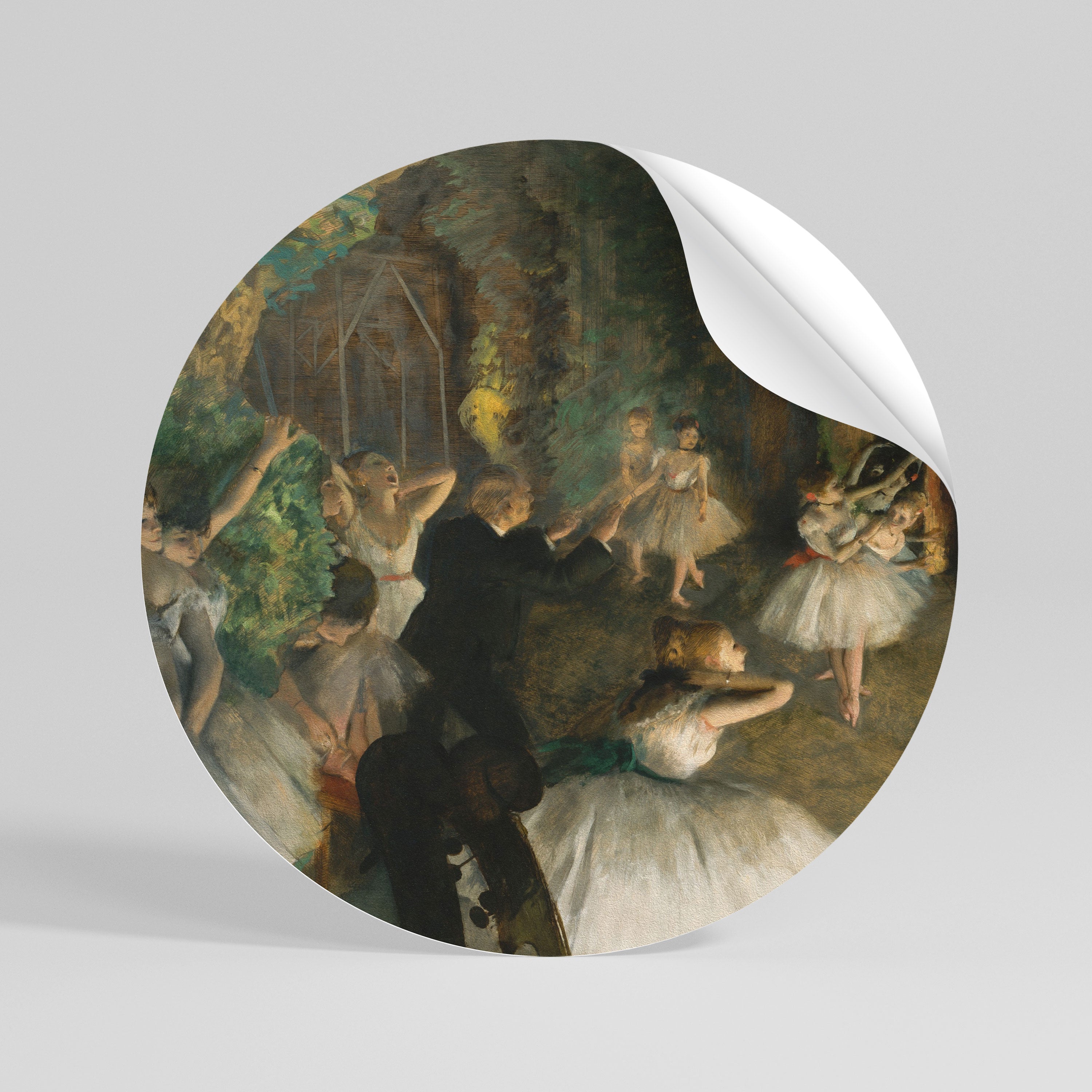 MYSTICAL BALLET REHEARSAL Vinilo adhesivo redondo