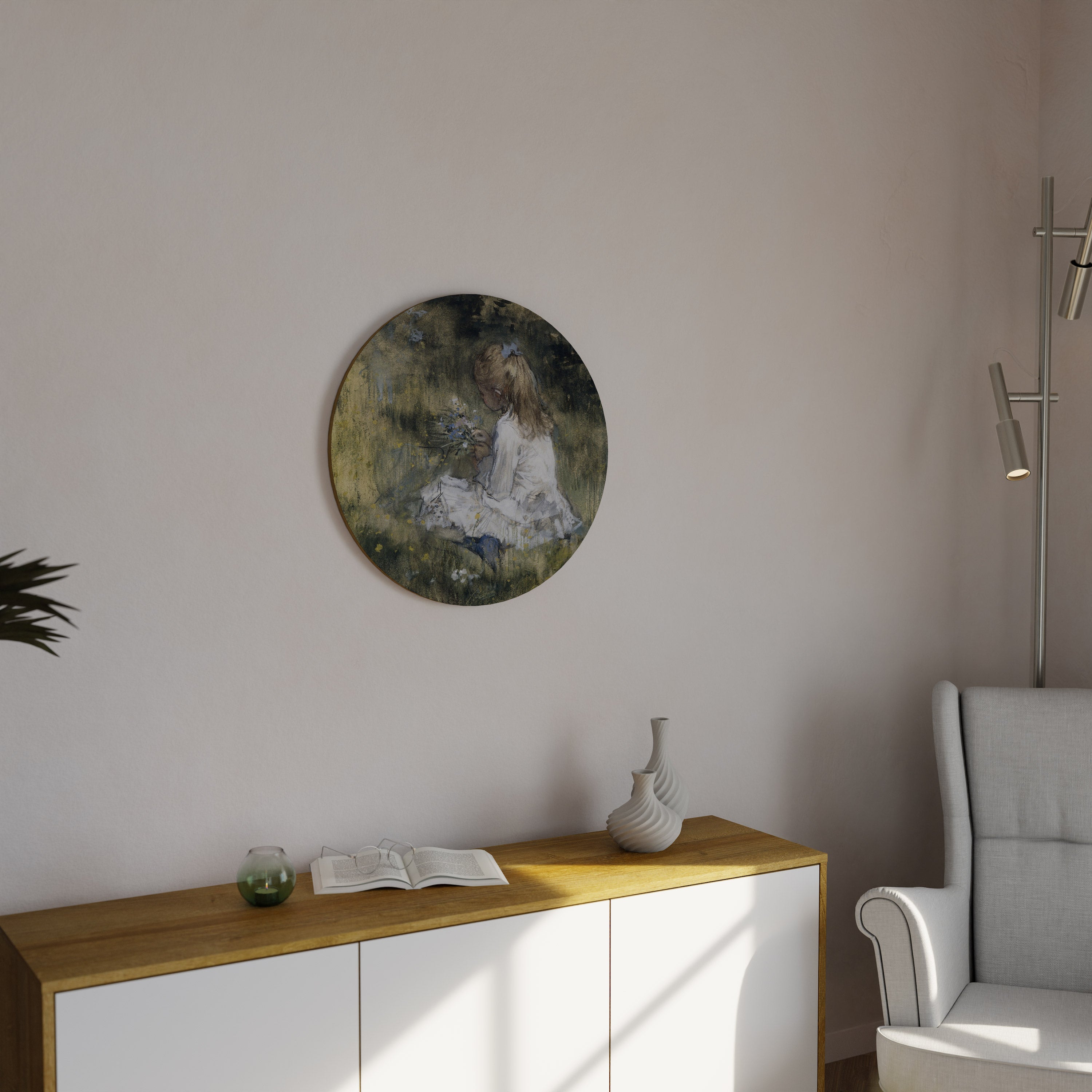 GATHERING SERENITY Round Wall Art
