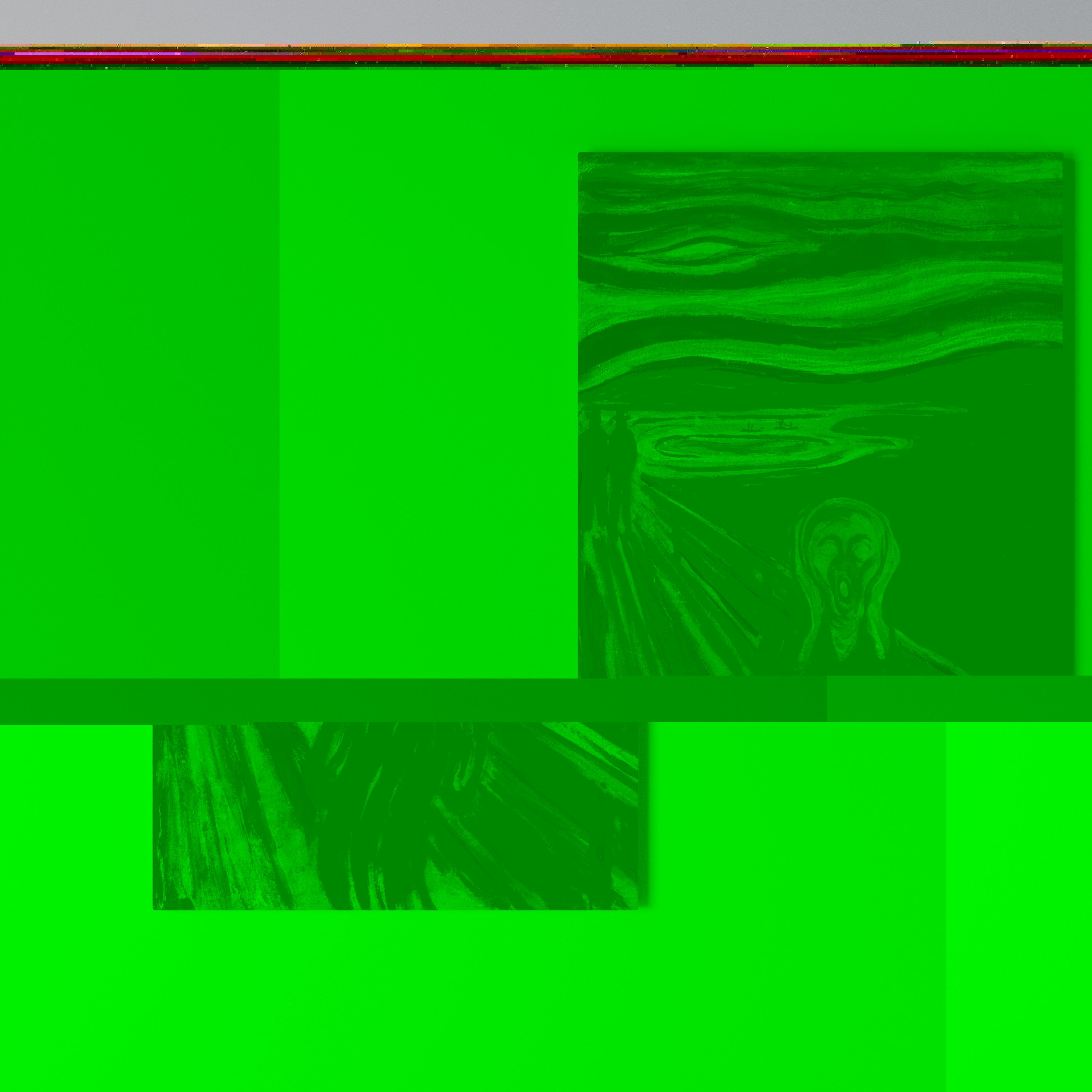 THE SCREAM Cuadro en lienzo vertical