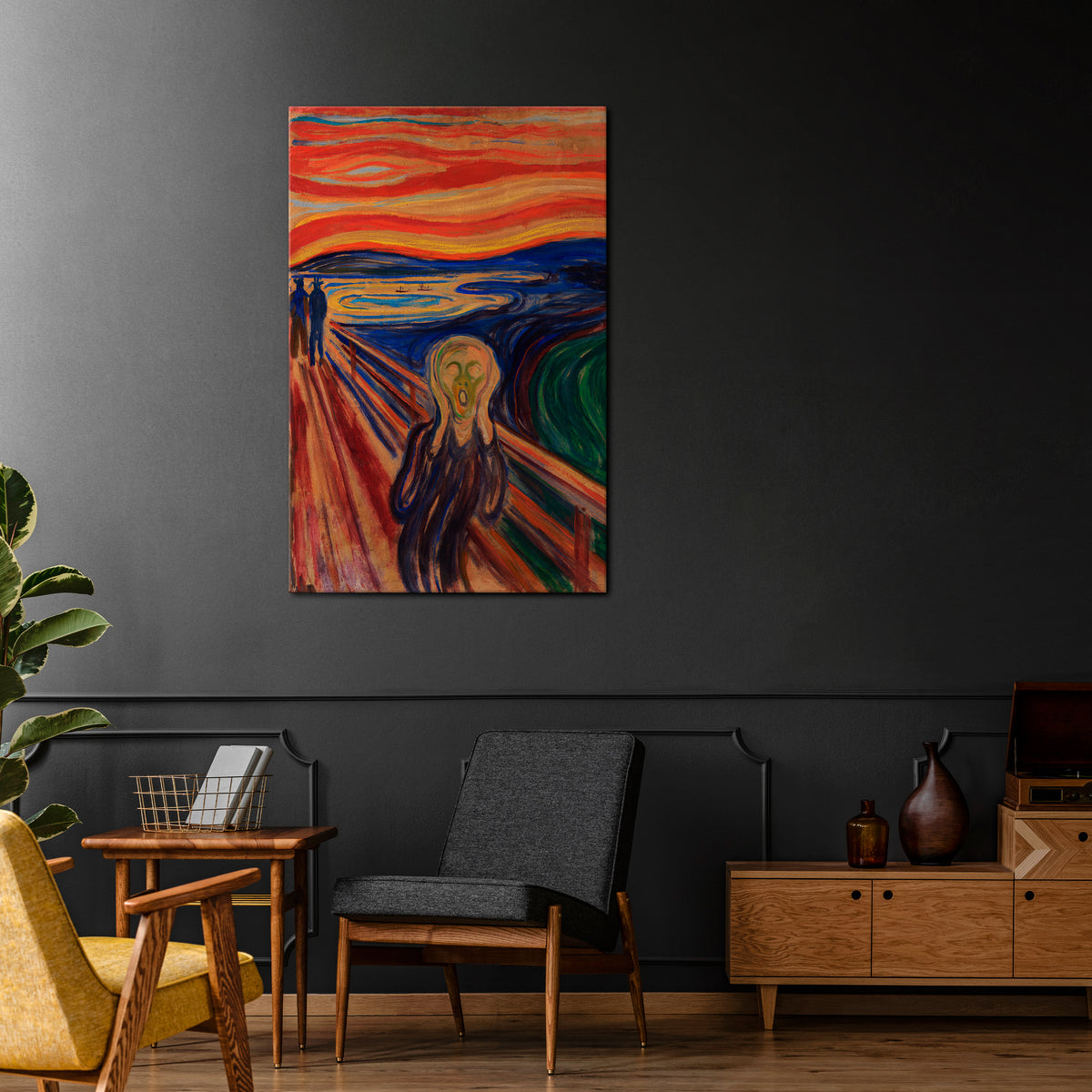THE SCREAM Cuadro en lienzo vertical