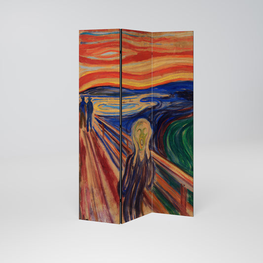 THE SCREAM Biombo de 3 paneles