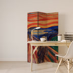 THE SCREAM Biombo de 3 paneles