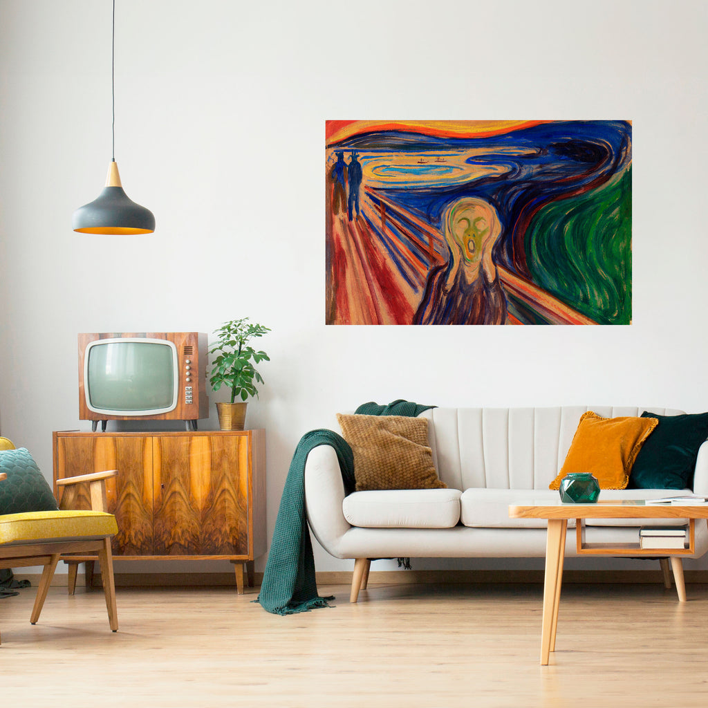 EL GRITO Póster horizontal autoadhesivo