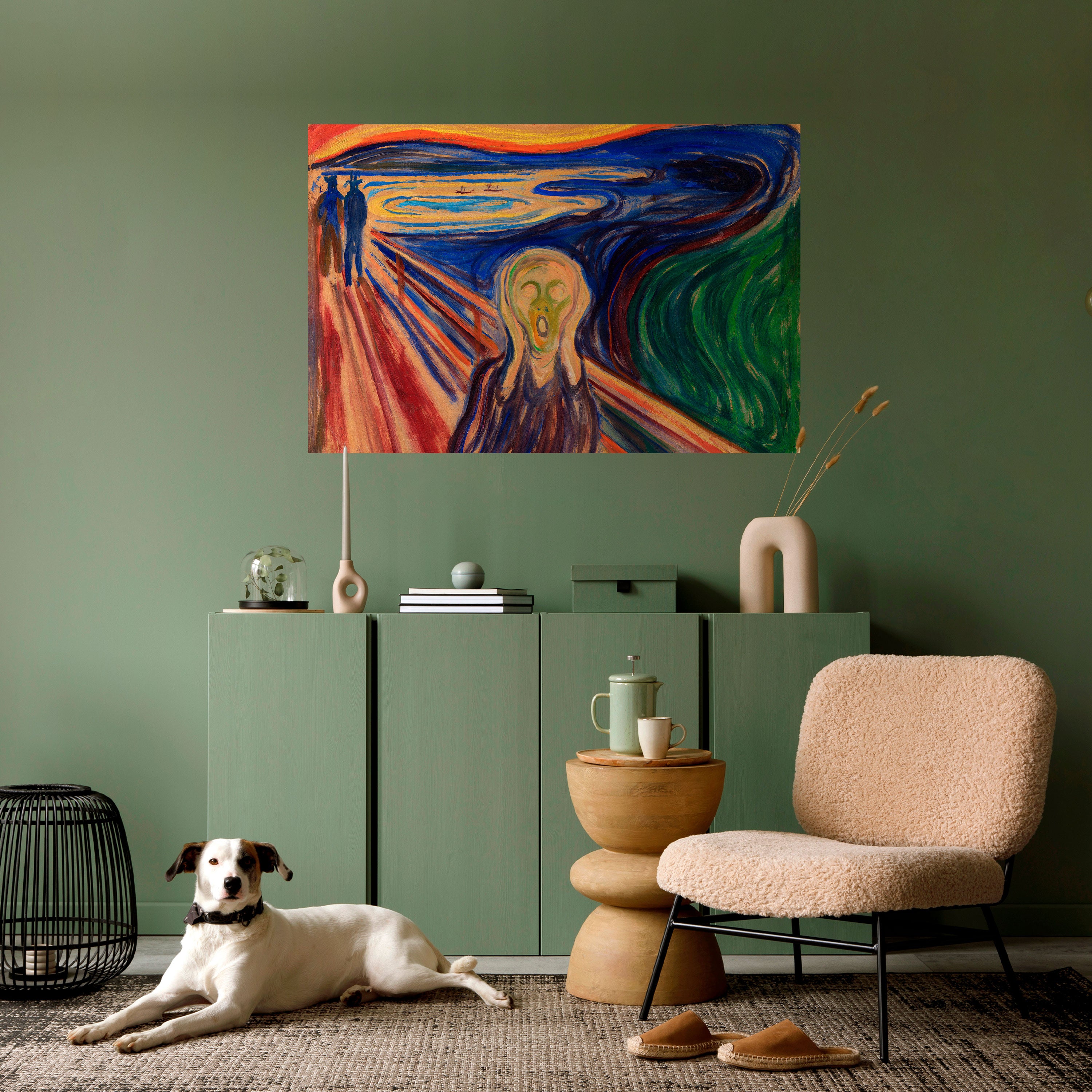 EL GRITO Póster horizontal autoadhesivo