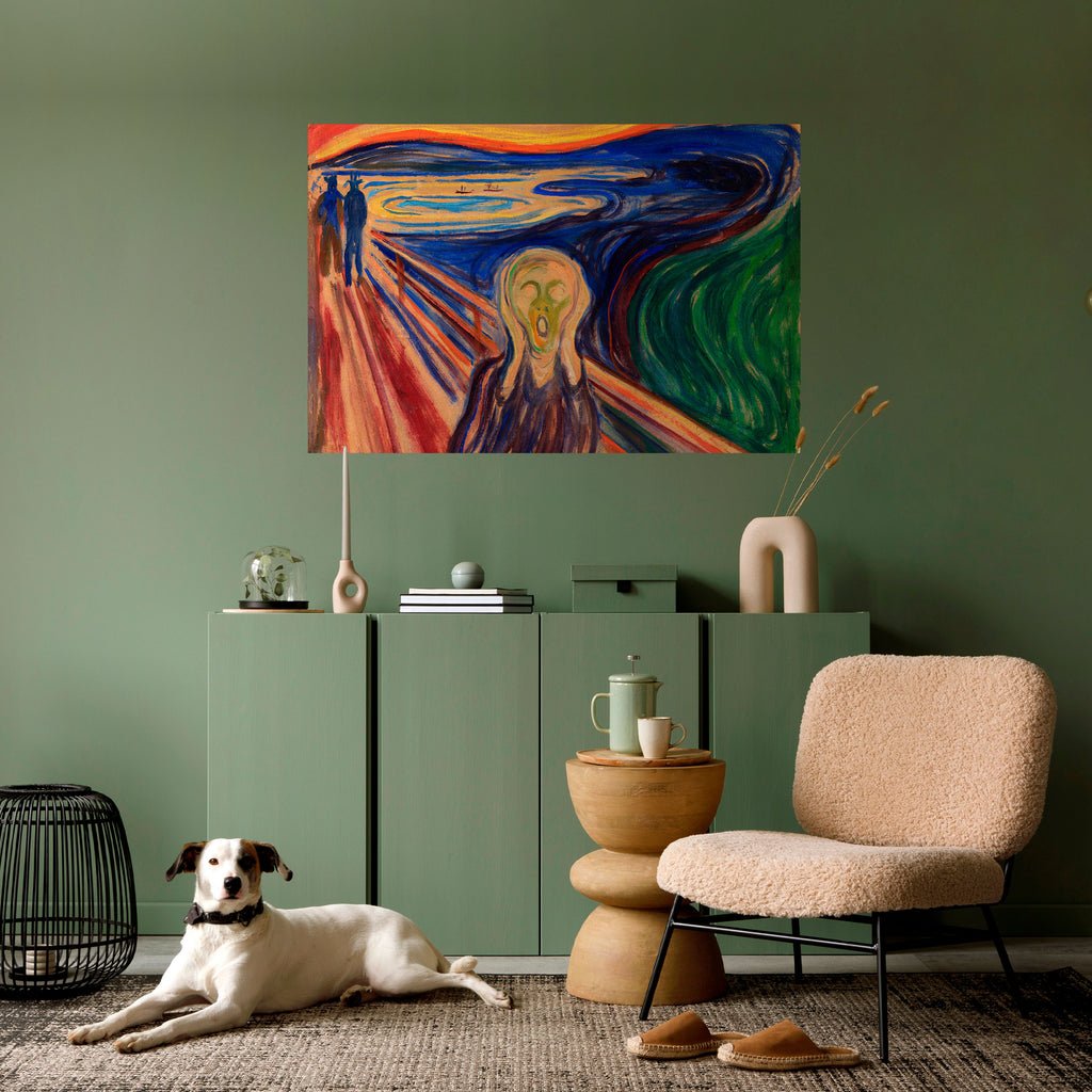 EL GRITO Póster horizontal autoadhesivo