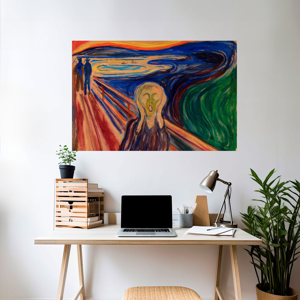 EL GRITO Póster horizontal autoadhesivo