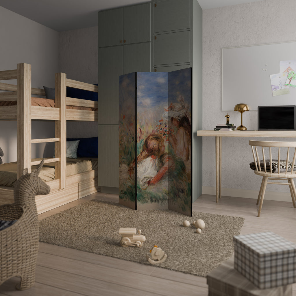 GIRLS IN THE GRASS Biombo de 3 paneles