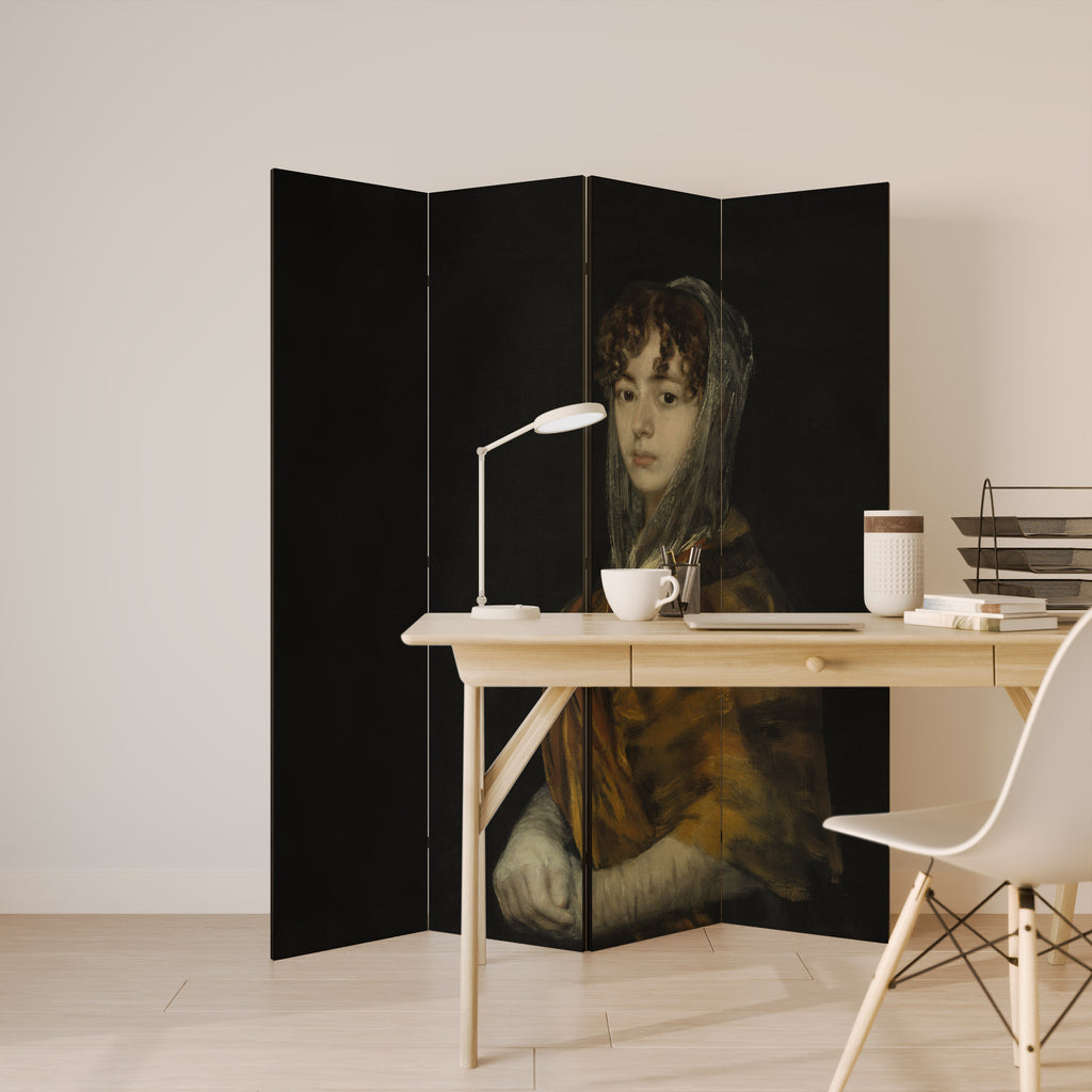 WHISPERS OF HISTORY Decorative 4-Panel Room Divider